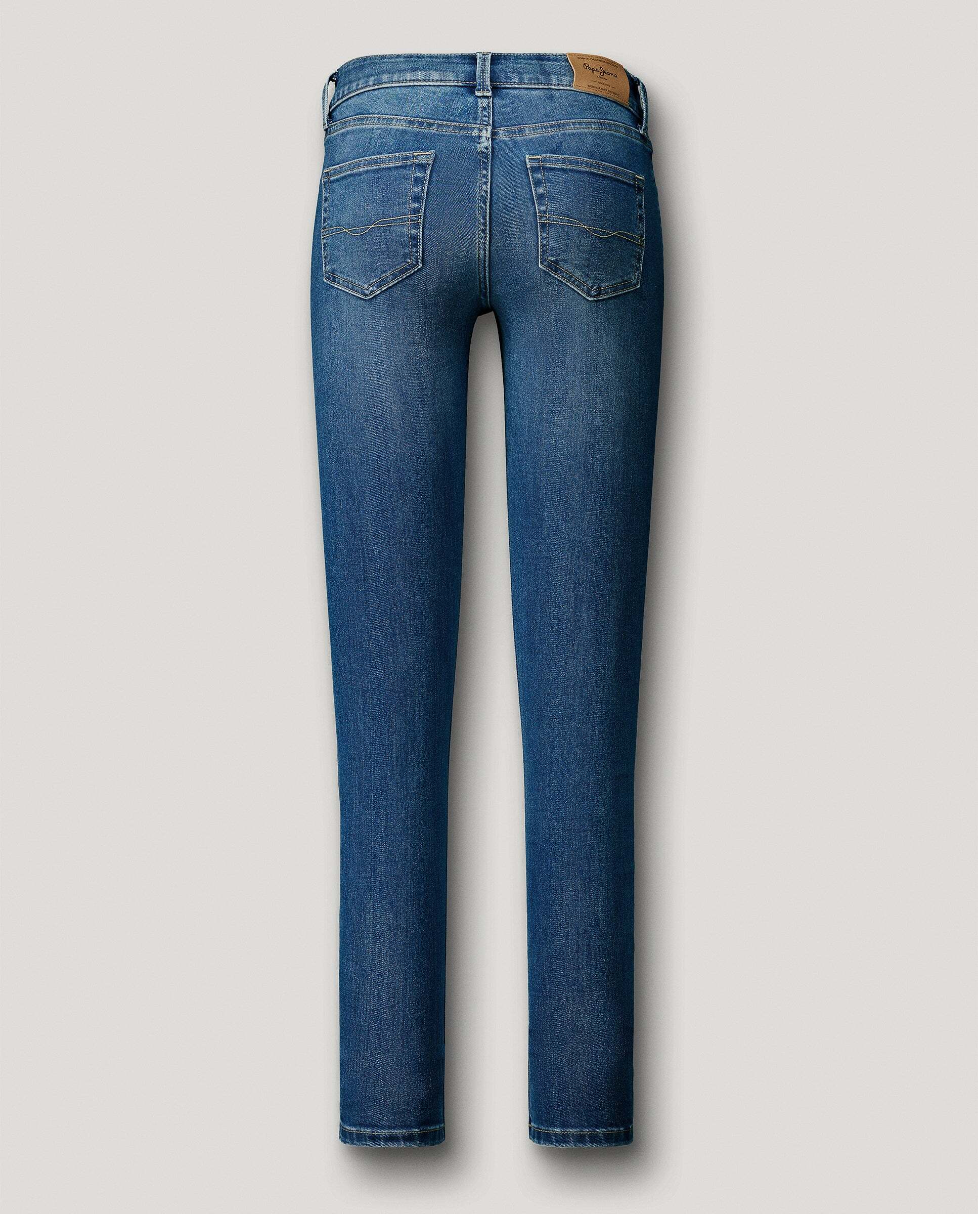 Vaquero de mujer fit skinny tiro bajo - Pepe Jeans - Azul Azul-8