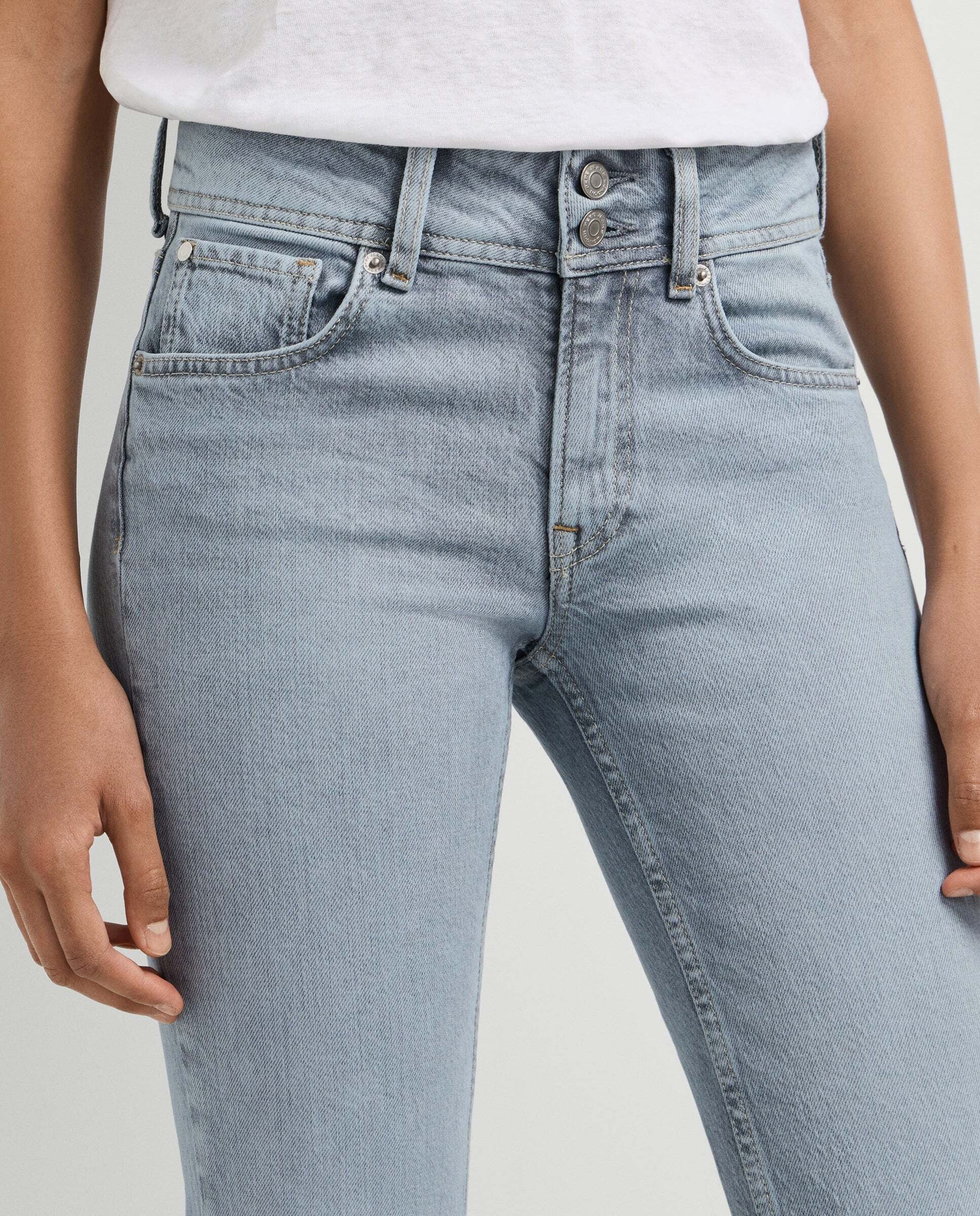Vaquero de mujer fit flare tiro medio - Pepe Jeans - Gris Gris-5