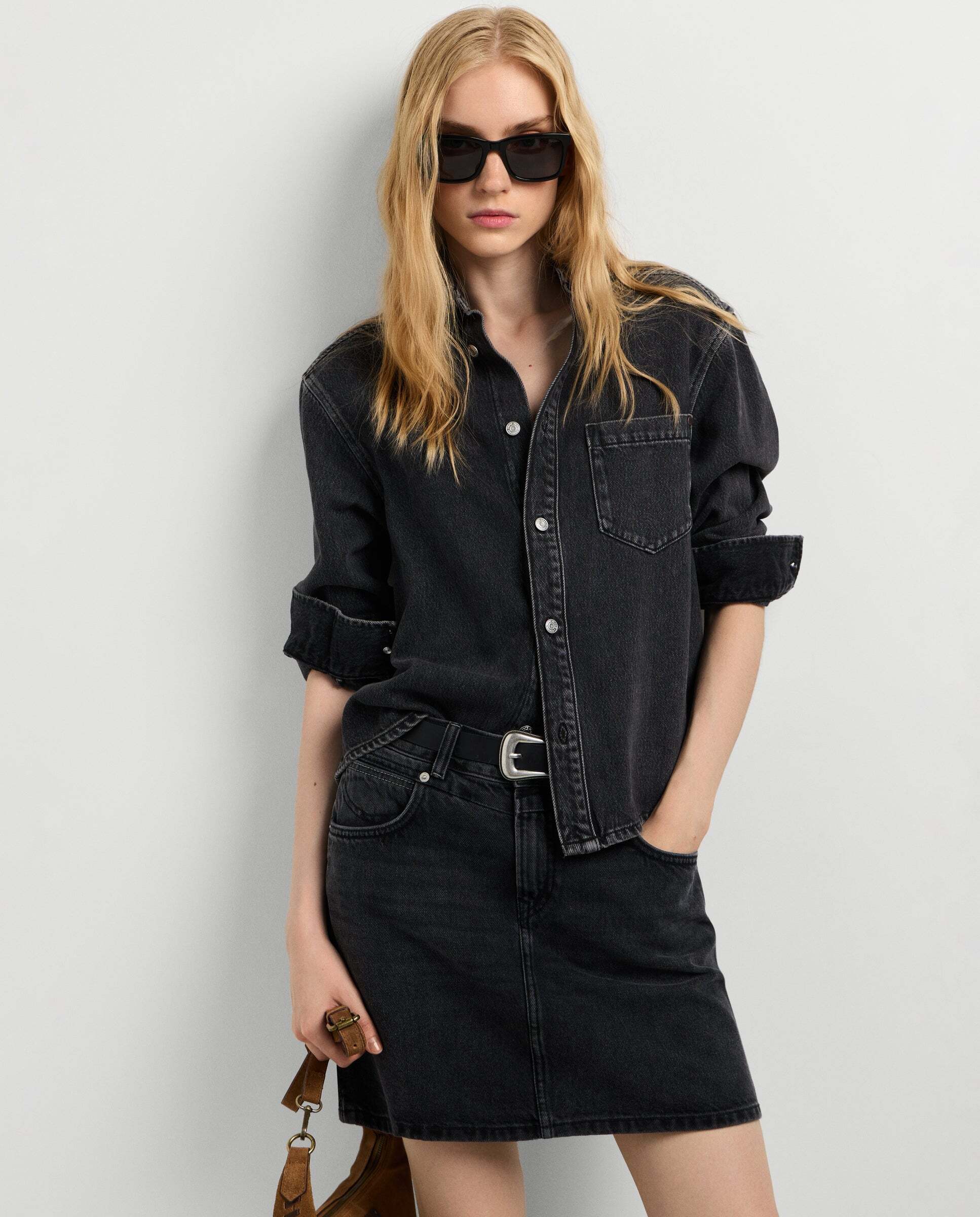 Sobrecamisa vaquera de mujer fit relaxed