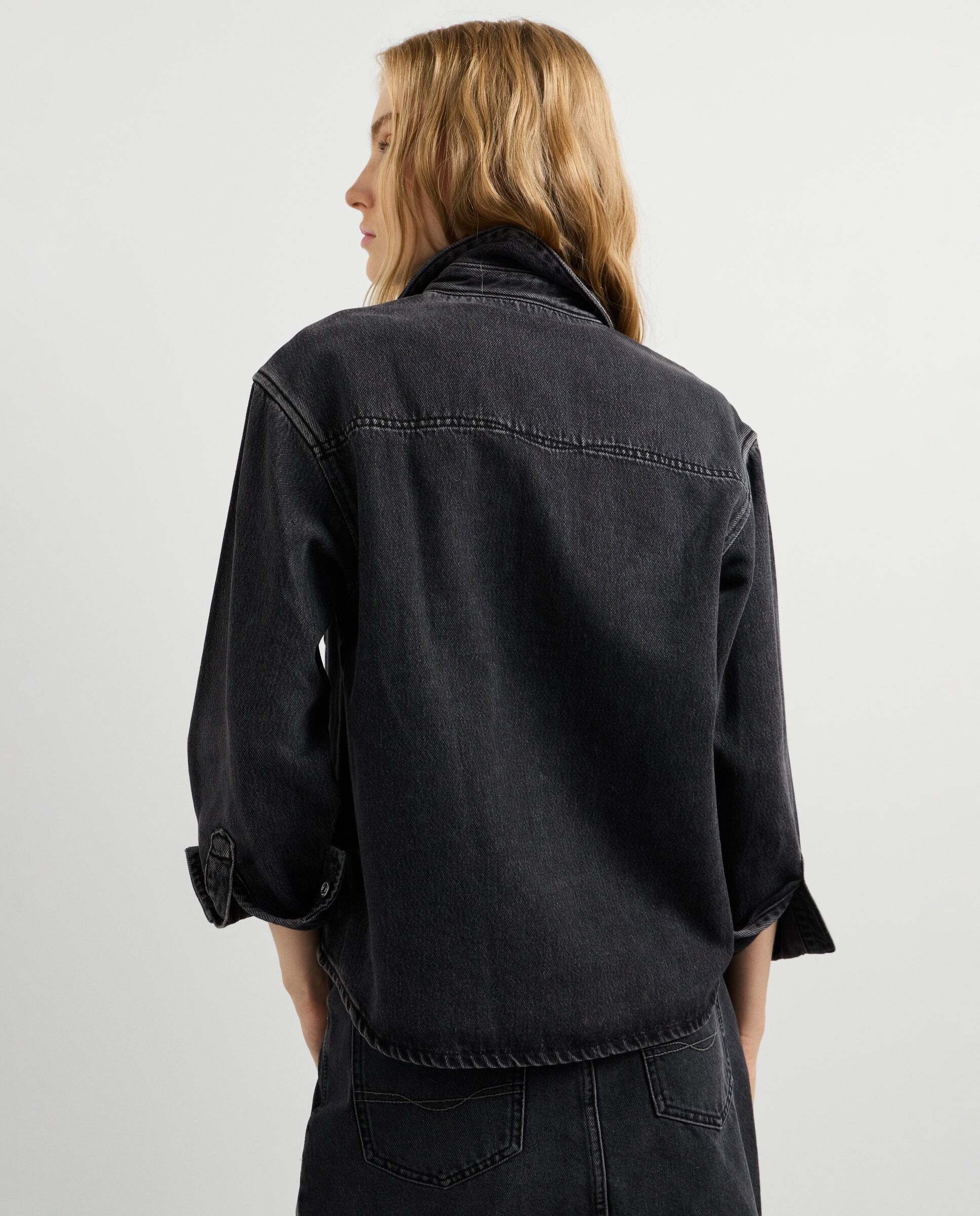 Sobrecamisa vaquera de mujer fit relaxed - Pepe Jeans - Negro Negro-3