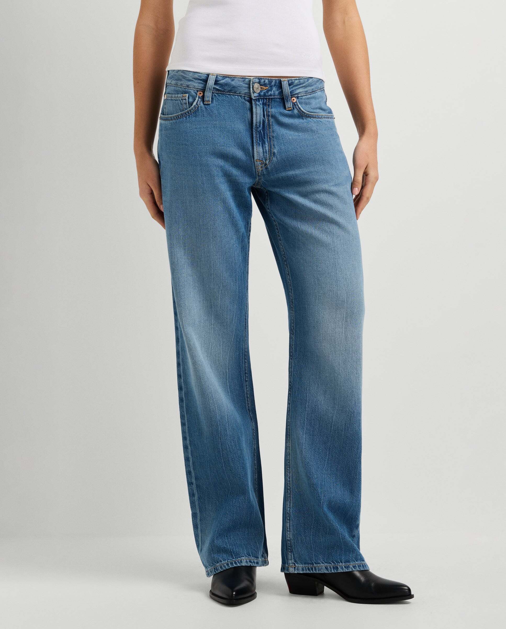 Vaquero de mujer fit loose tiro bajo - Pepe Jeans - Azul denim Azul denim-2