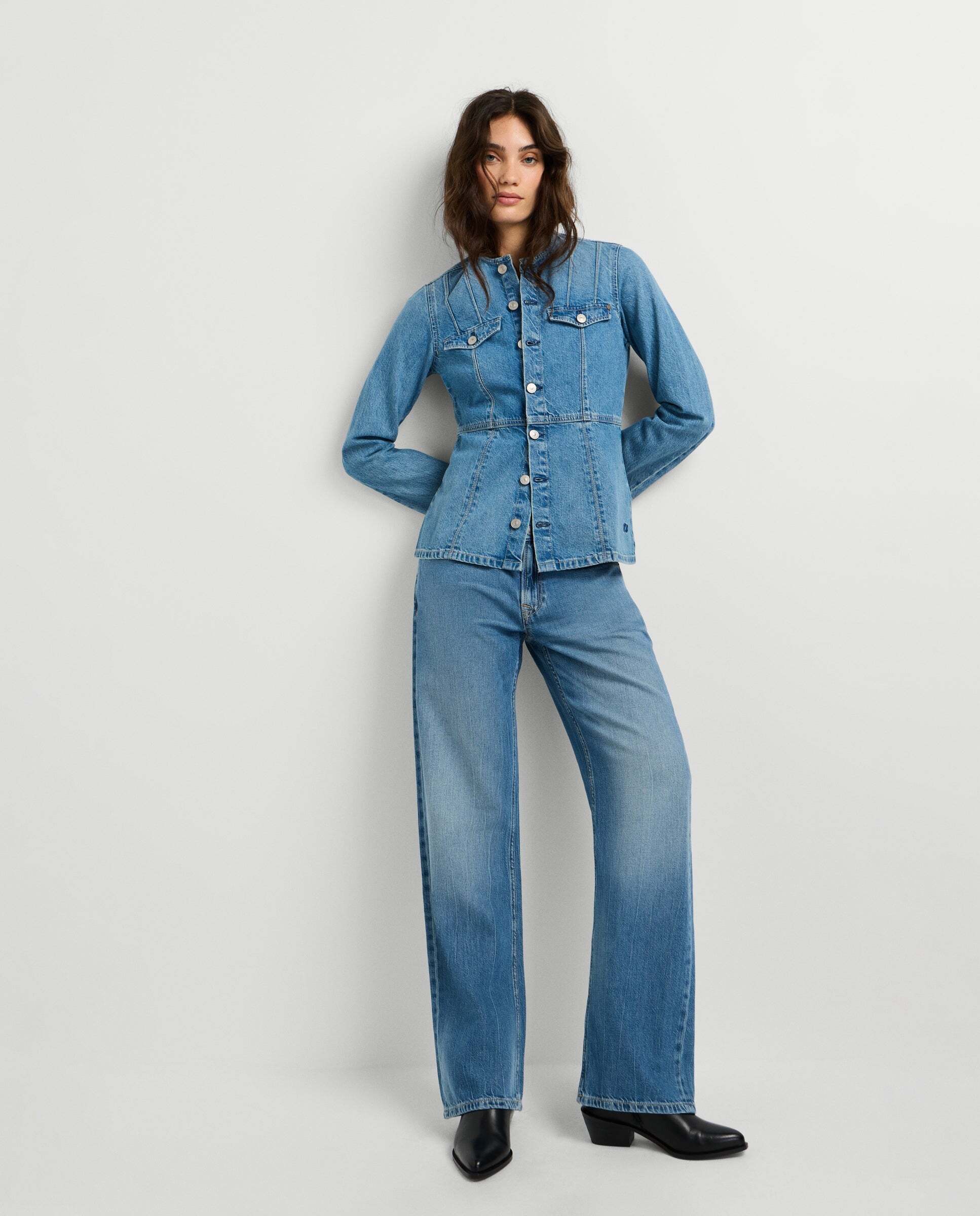 Vaquero de mujer fit loose tiro bajo - Pepe Jeans - Azul denim Azul denim-3