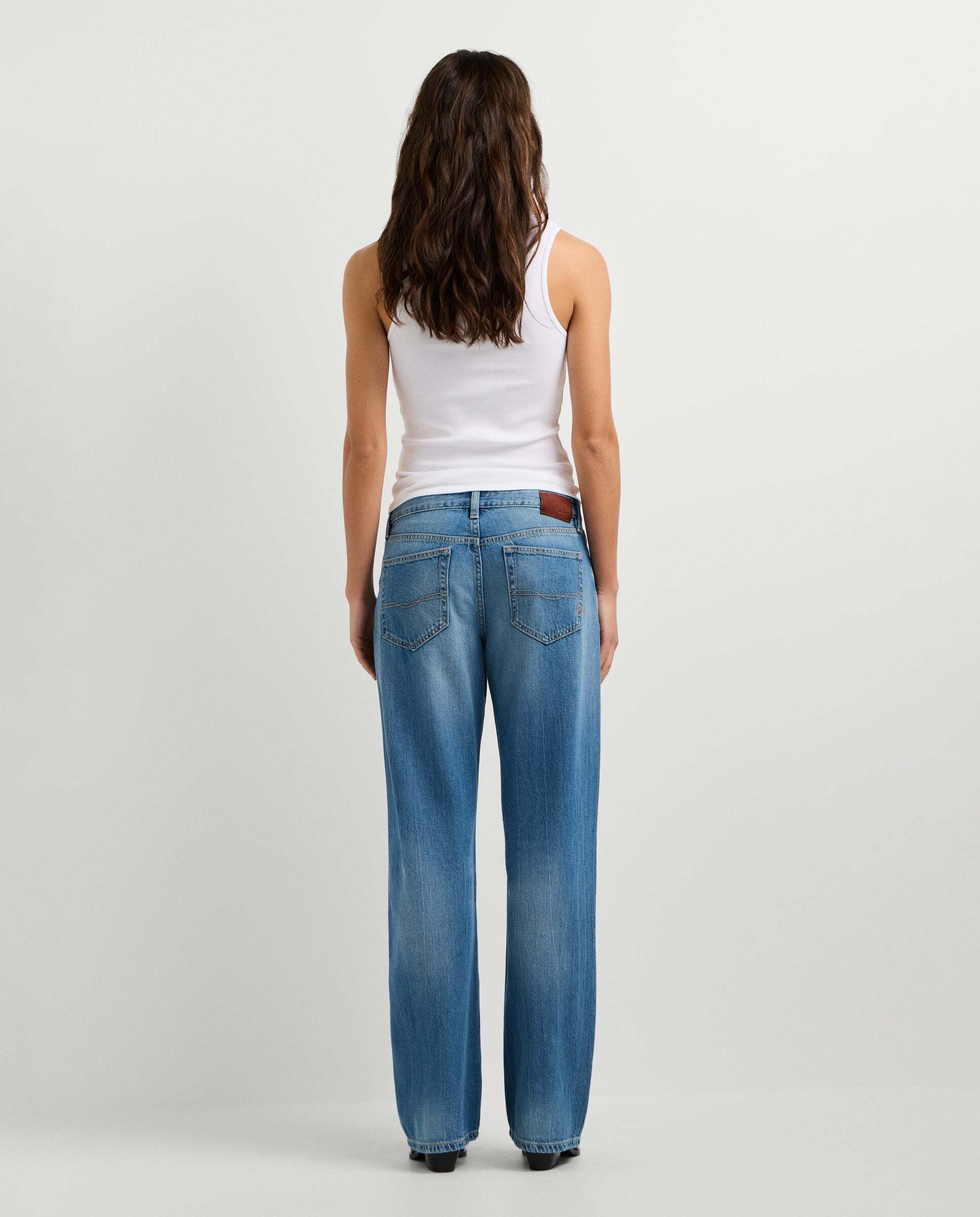 Vaquero de mujer fit loose tiro bajo - Pepe Jeans - Azul denim Azul denim-4