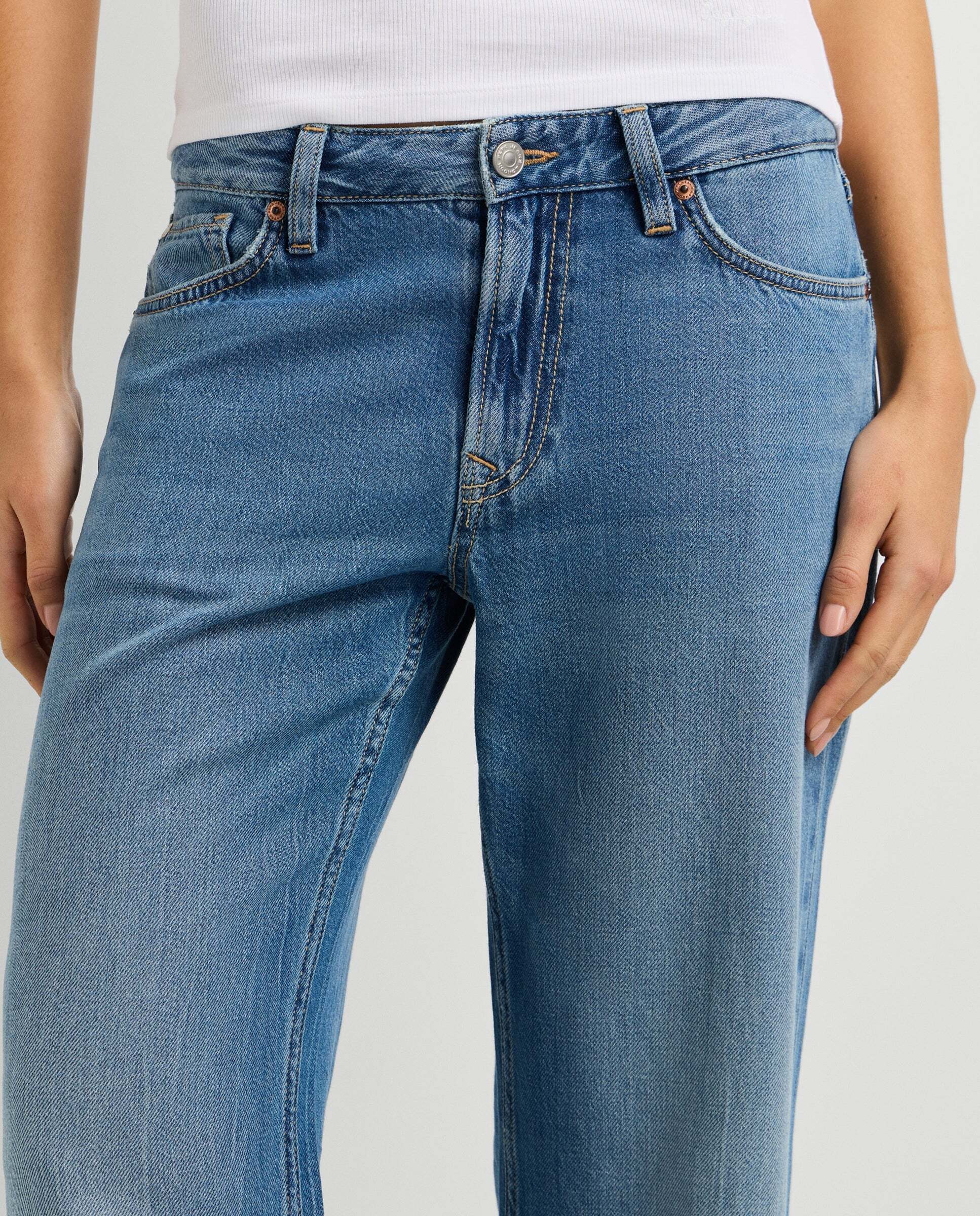 Vaquero de mujer fit loose tiro bajo - Pepe Jeans - Azul denim Azul denim-5