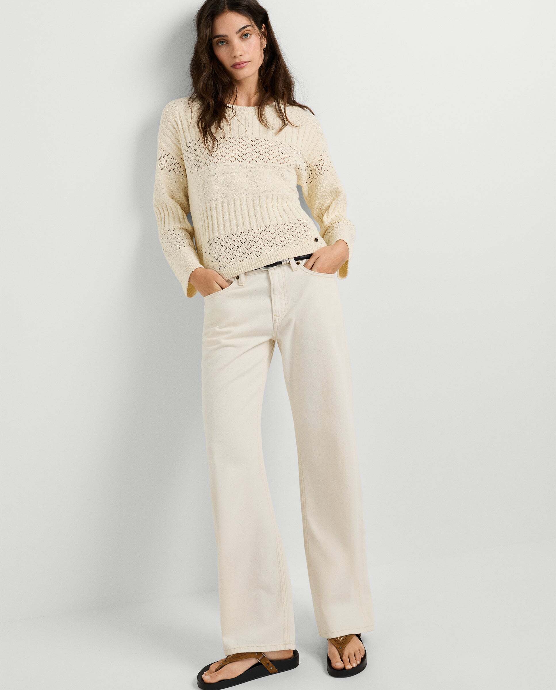 Vaquero de mujer fit loose tiro bajo - Pepe Jeans - Crudo Crudo-7