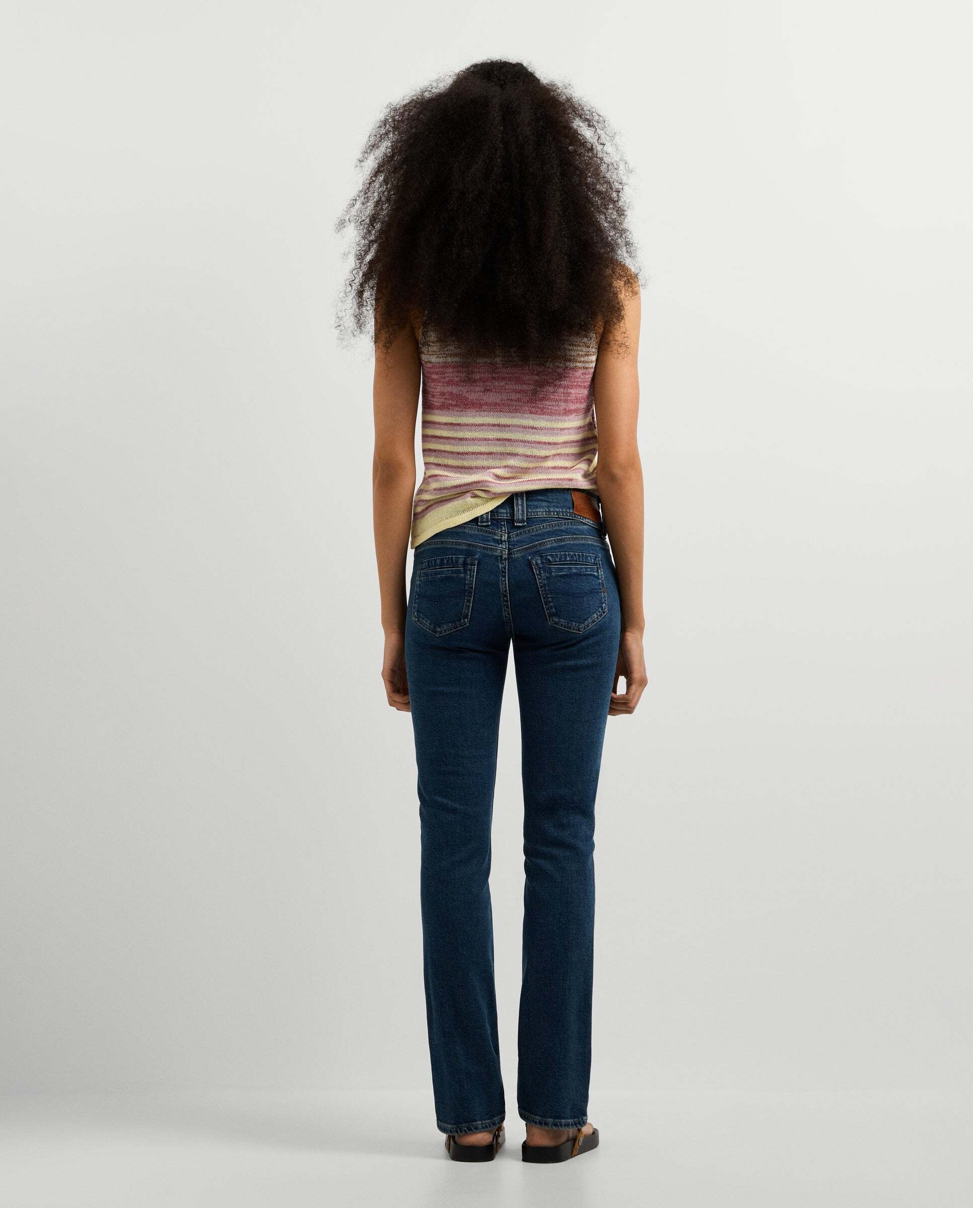 Vaquero de mujer fit slim tiro medio - Pepe Jeans - Negro Negro-4