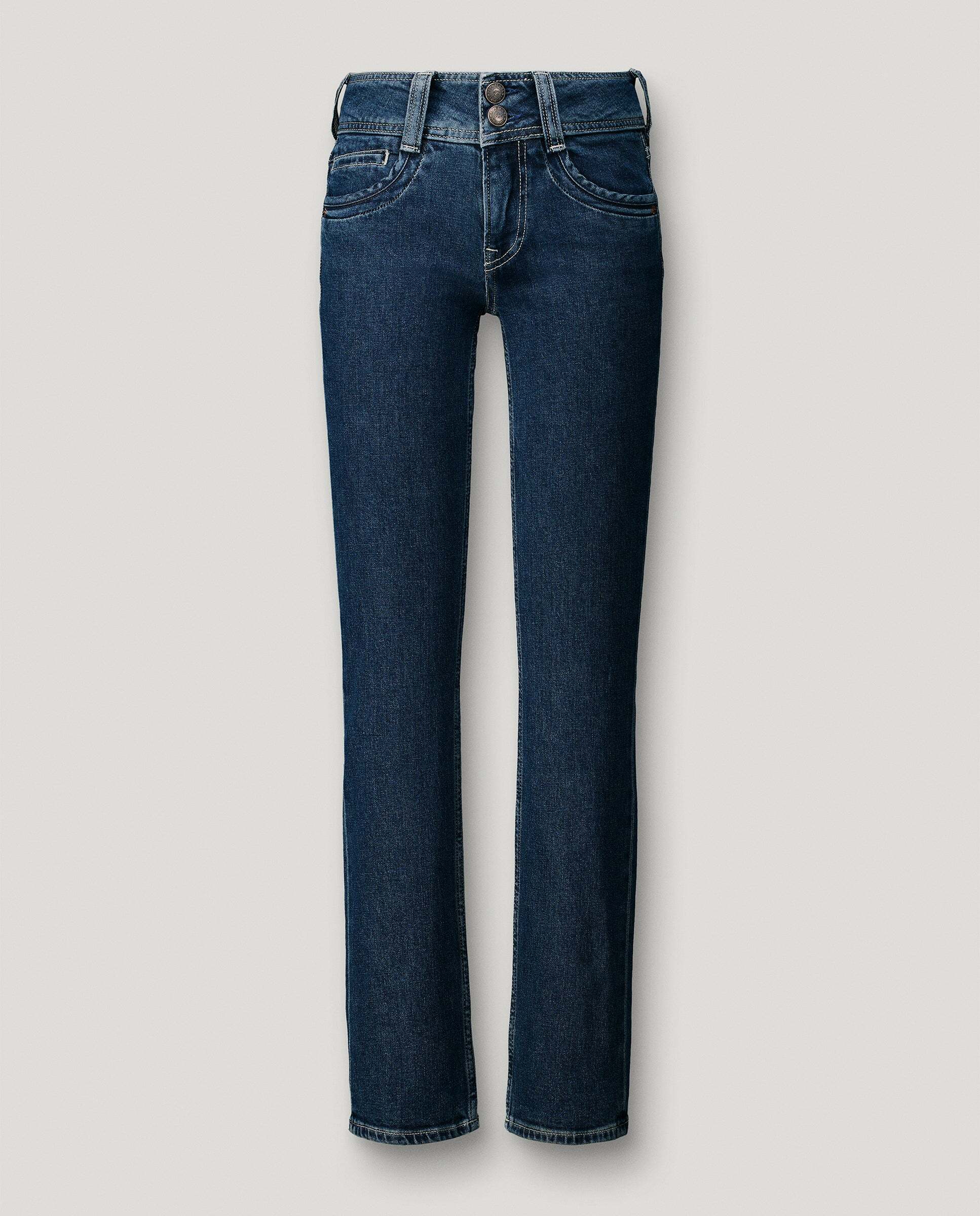 Vaquero de mujer fit slim tiro medio - Pepe Jeans - Negro Negro-9