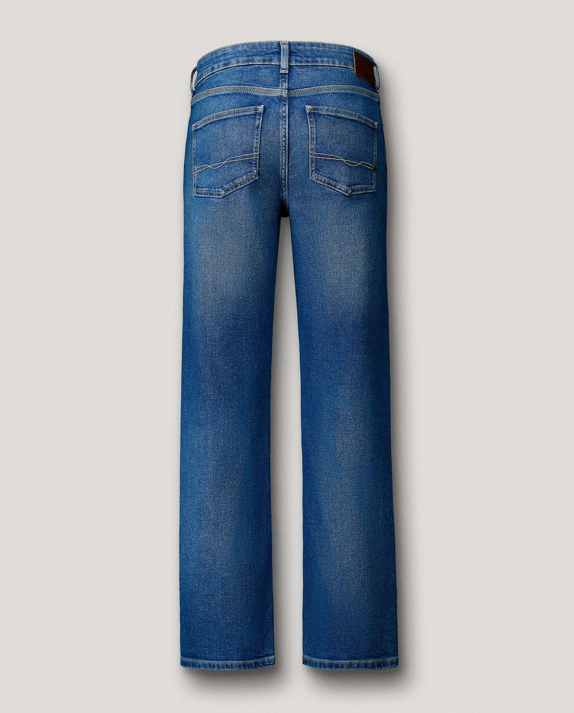 Vaquero de mujer fit recto tiro medio - Pepe Jeans - Gris claro Azul-8