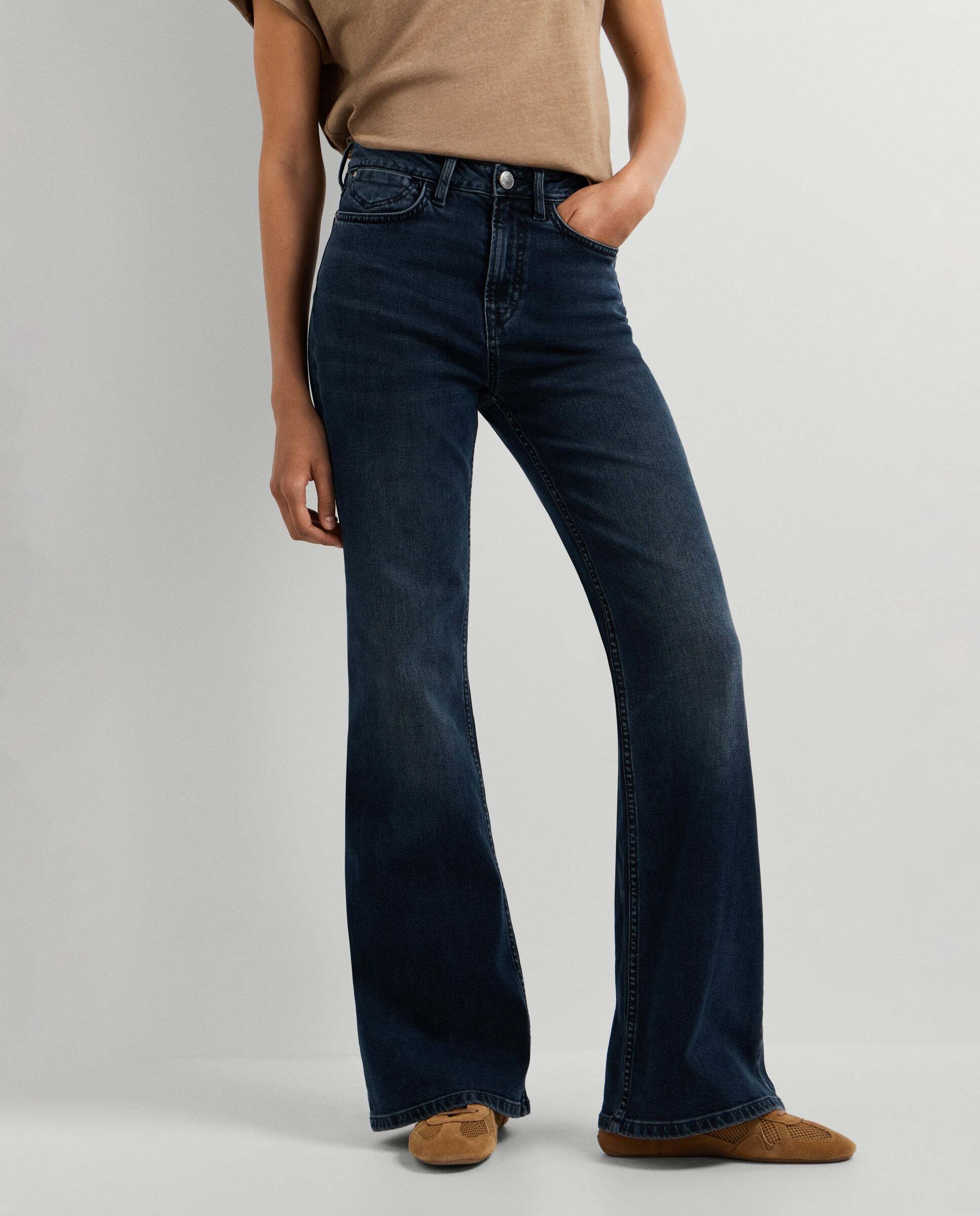 Vaquero de mujer fit flare y tiro alto - Pepe Jeans - willa - Negro Negro-2
