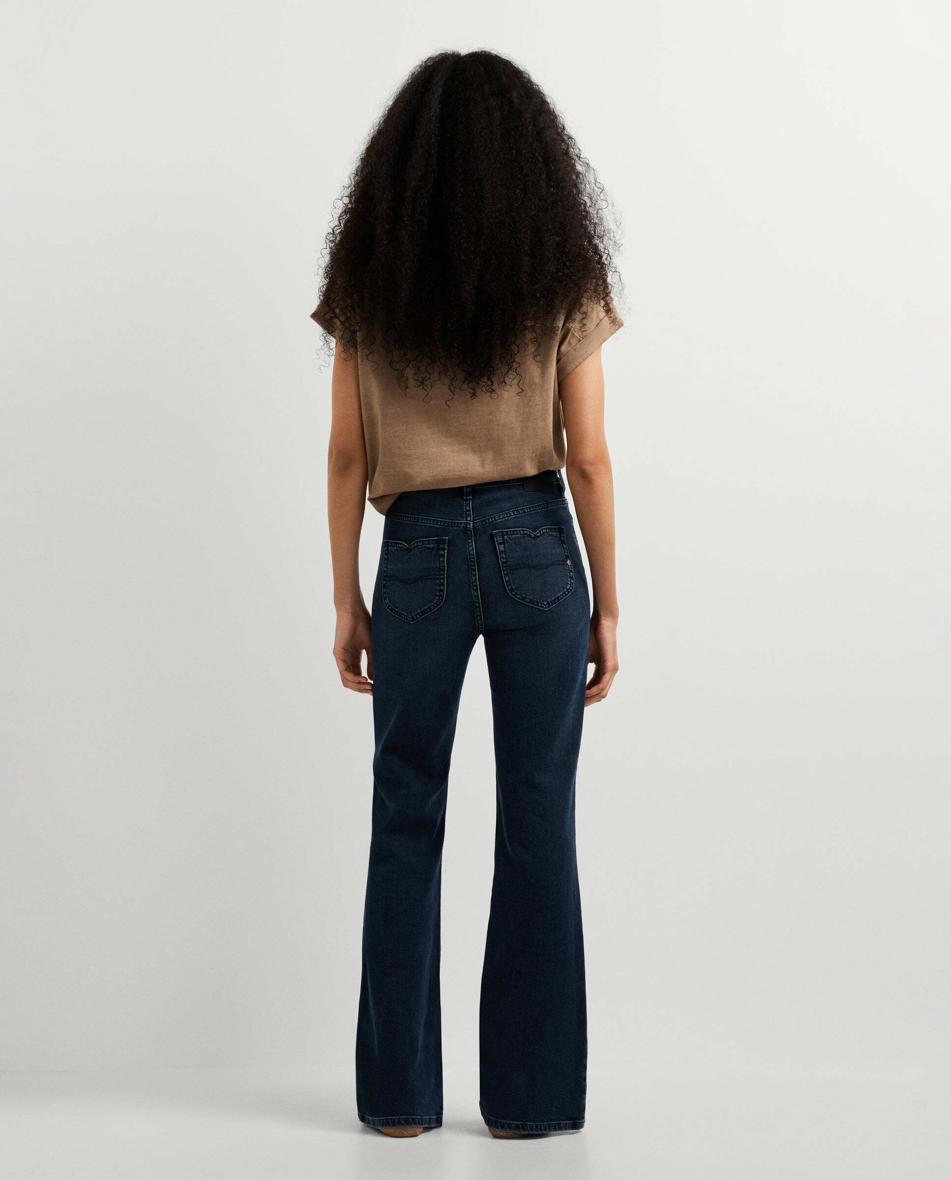 Vaquero de mujer fit flare y tiro alto - Pepe Jeans - willa - Negro Negro-4