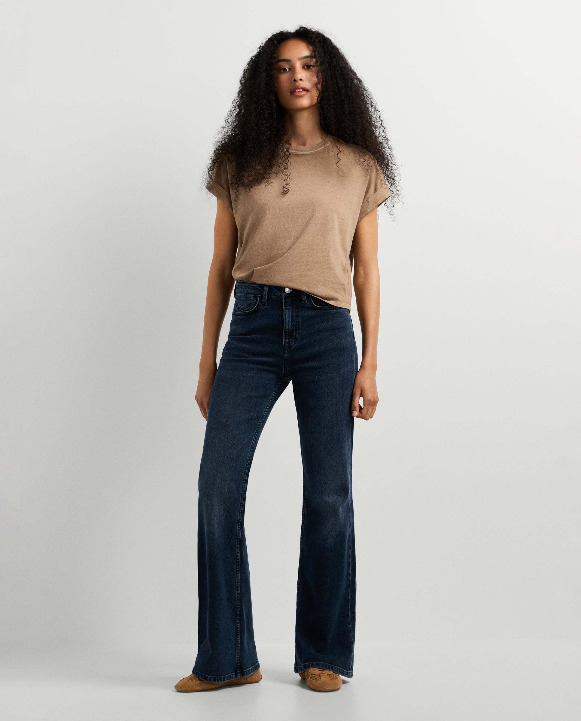 Vaquero de mujer fit flare y tiro alto - Pepe Jeans - willa - Verde Azul oscuro-3