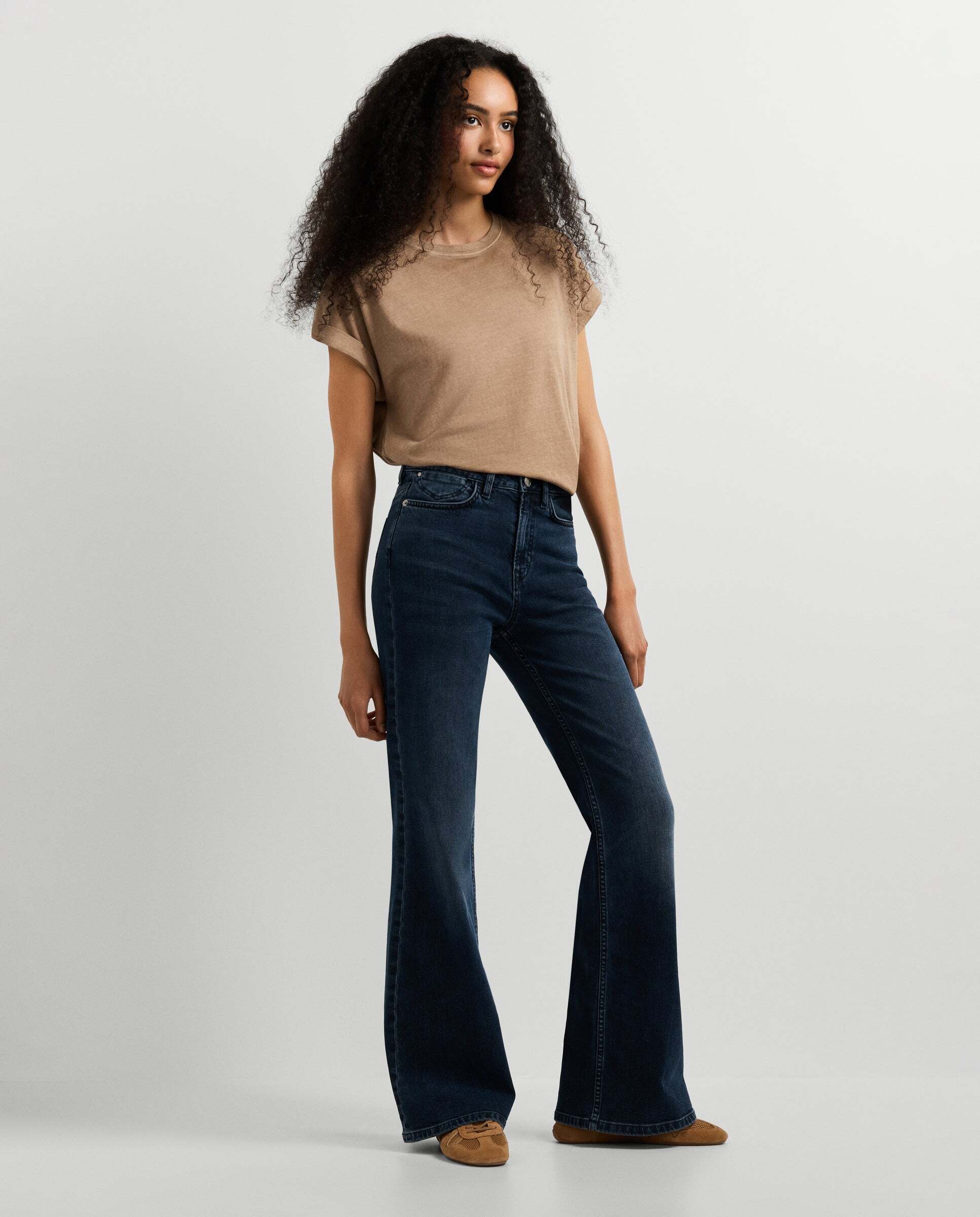Vaquero de mujer fit flare y tiro alto - Pepe Jeans - willa - Verde Azul oscuro-7