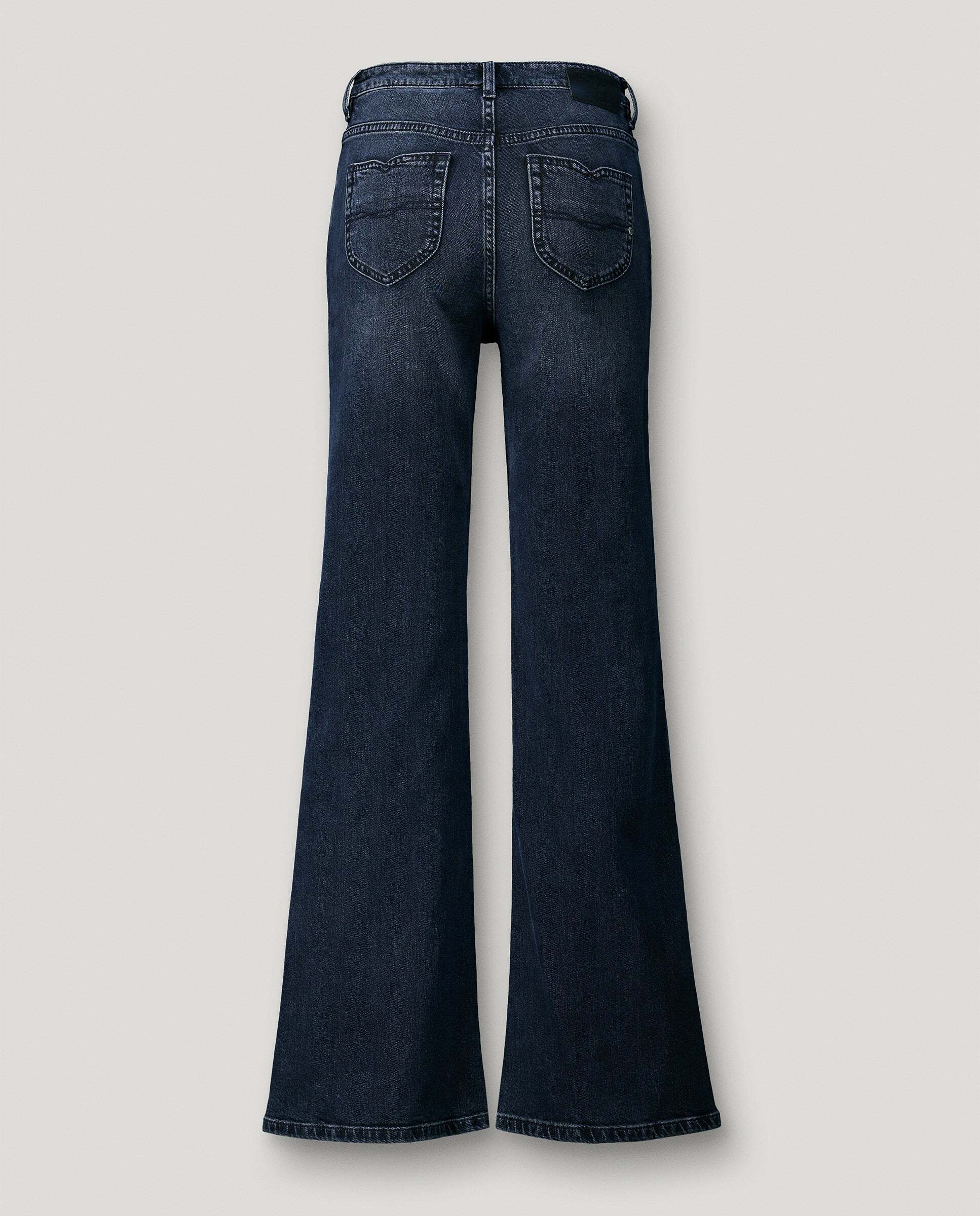 Vaquero de mujer fit flare y tiro alto - Pepe Jeans - willa - Verde Azul oscuro-8