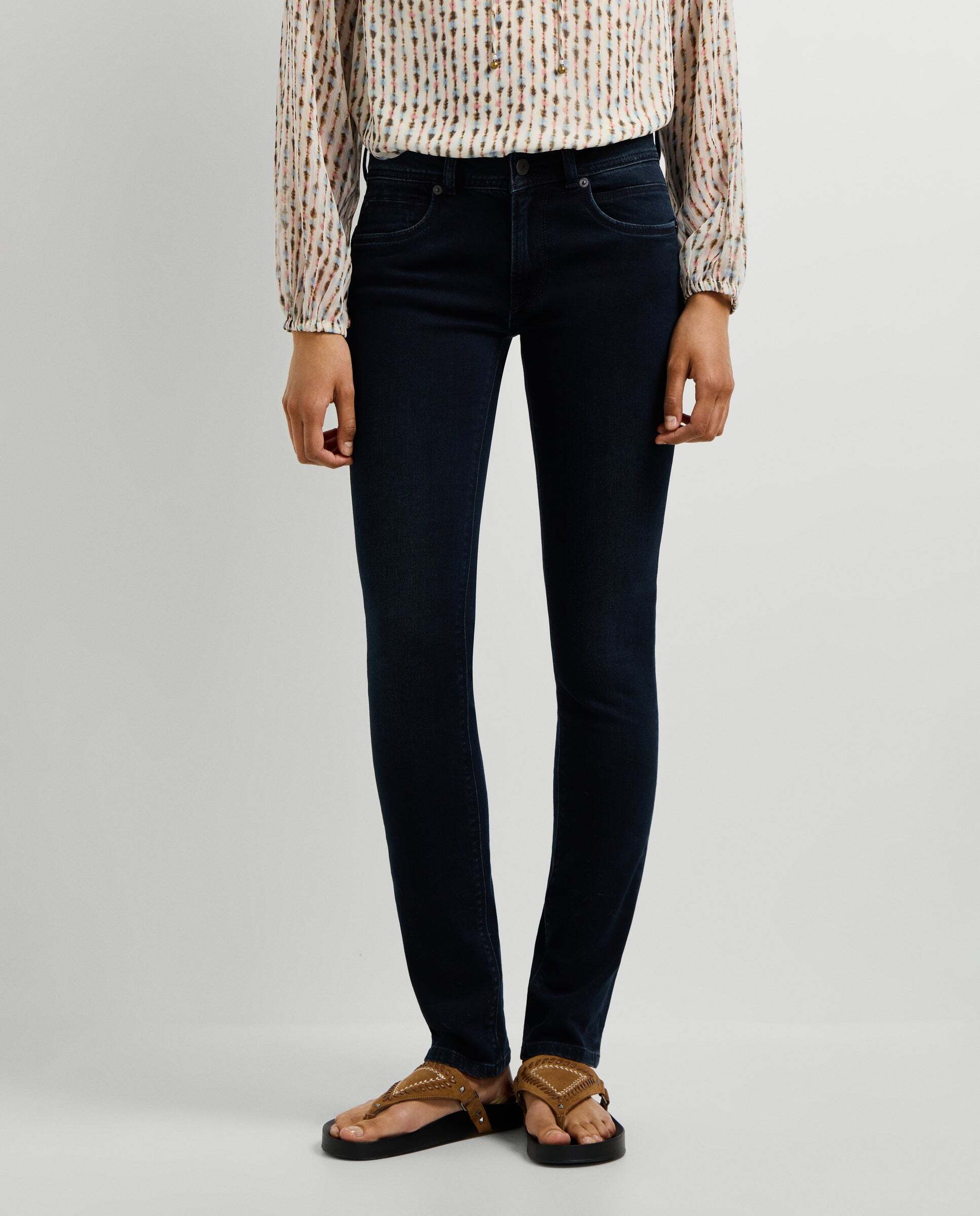 Vaquero de mujer fit slim tiro bajo - Pepe Jeans - Negro Negro-2