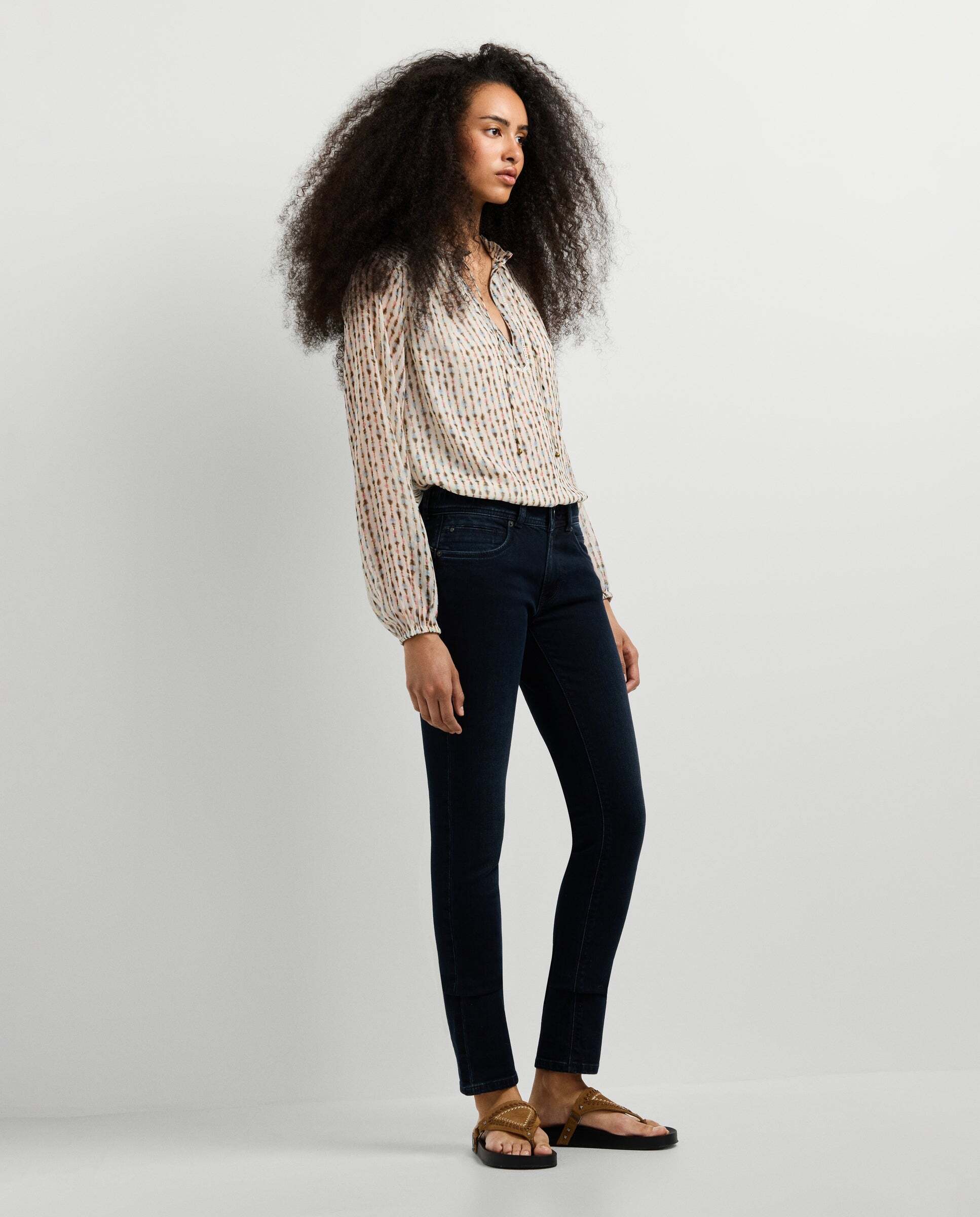 Vaquero de mujer fit slim tiro bajo - Pepe Jeans - Negro Negro-7