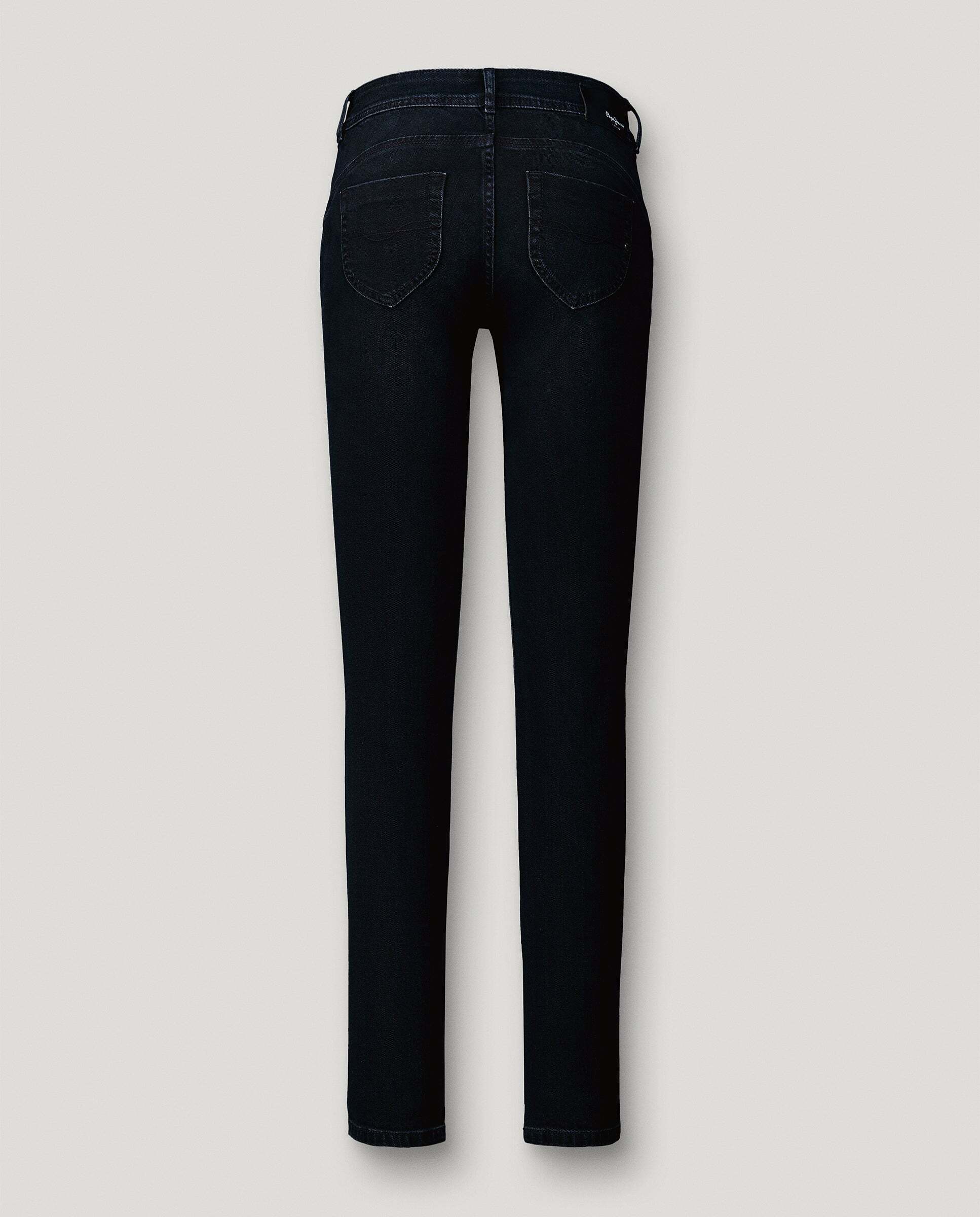 Vaquero de mujer fit slim tiro bajo - Pepe Jeans - Negro Negro-8