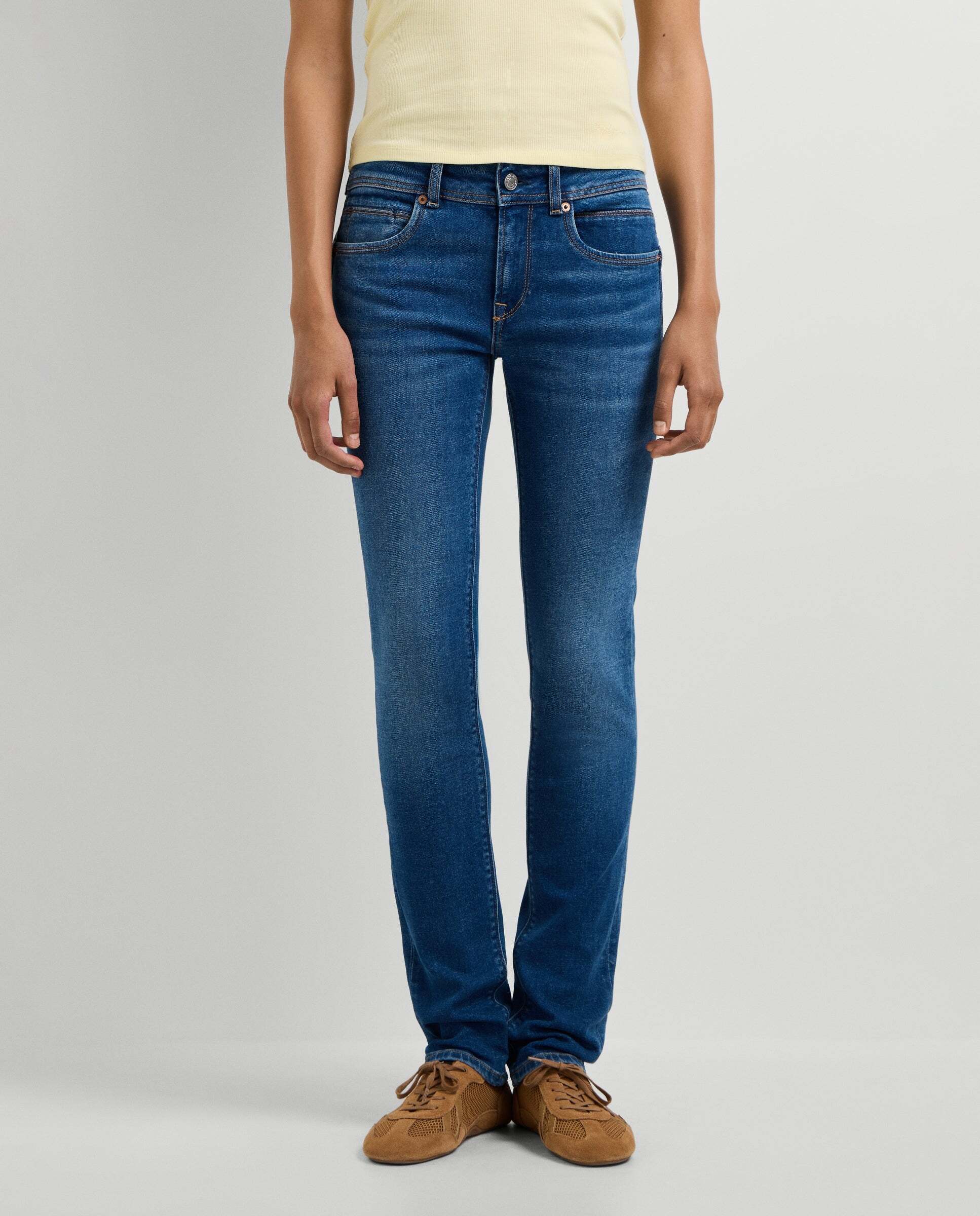 Vaquero de mujer fit slim tiro bajo - Pepe Jeans - Azul Azul-2