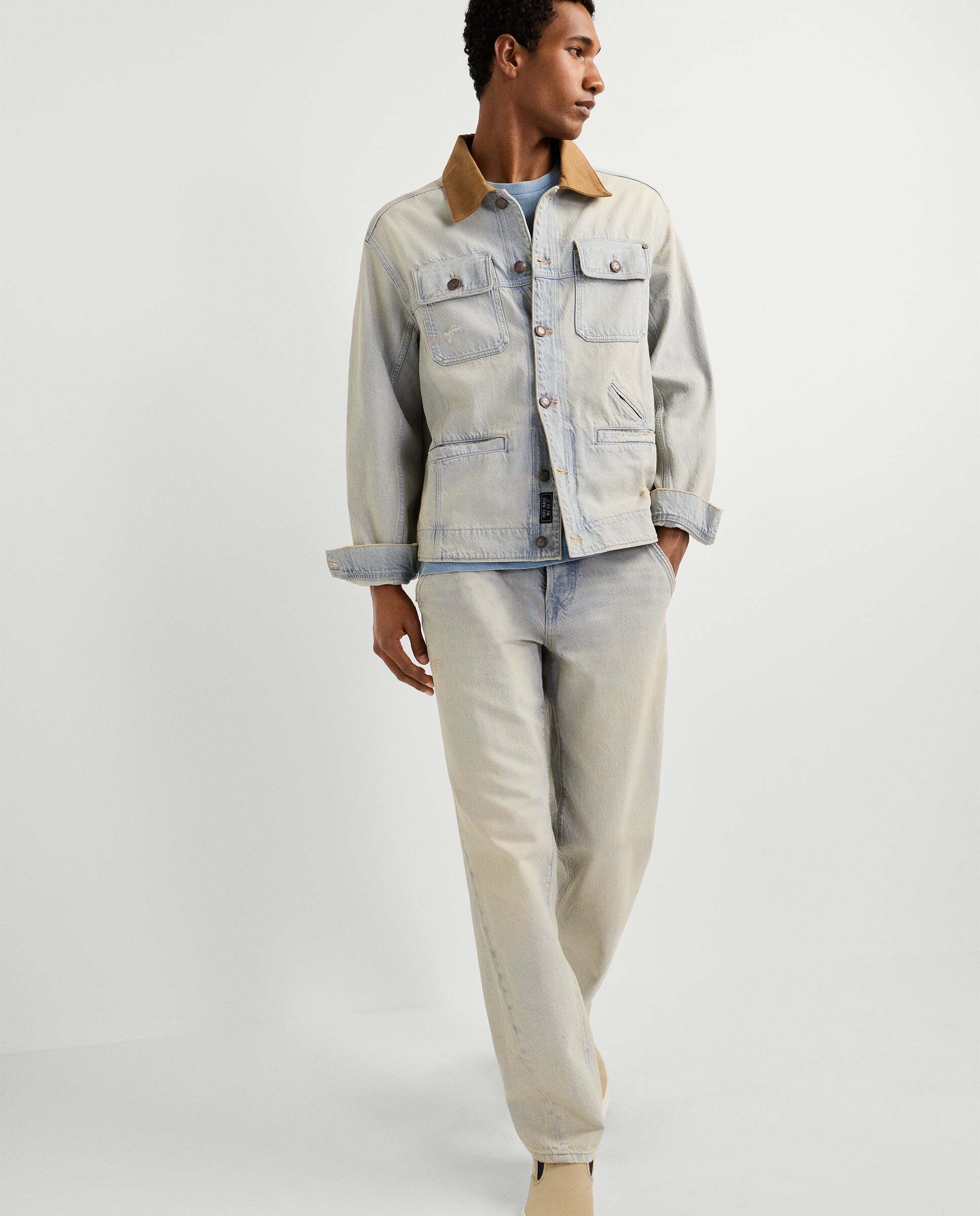 Imagen 3 de Vaquero de hombre fit loose tiro caído - Pepe Jeans - Gris Gris