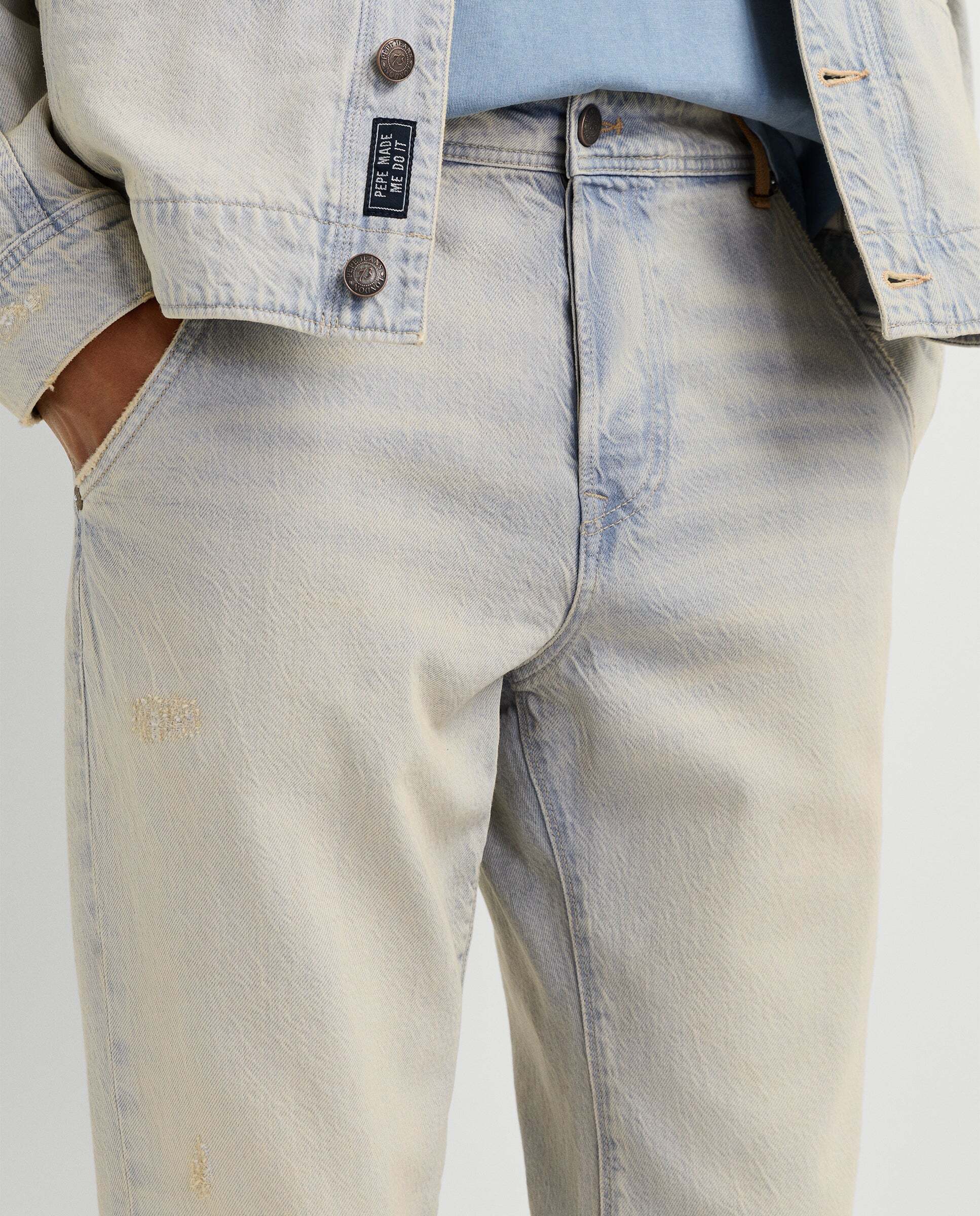 Imagen 5 de Vaquero de hombre fit loose tiro caído - Pepe Jeans - Gris Gris