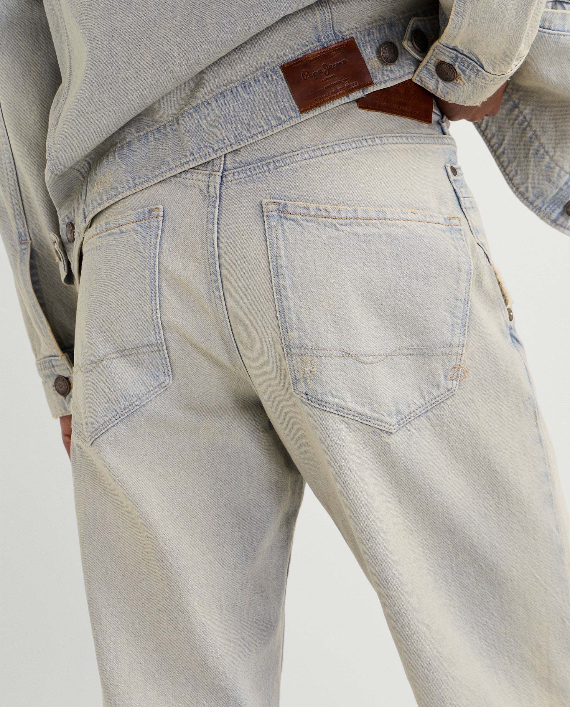 Imagen 6 de Vaquero de hombre fit loose tiro caído - Pepe Jeans - Gris Gris