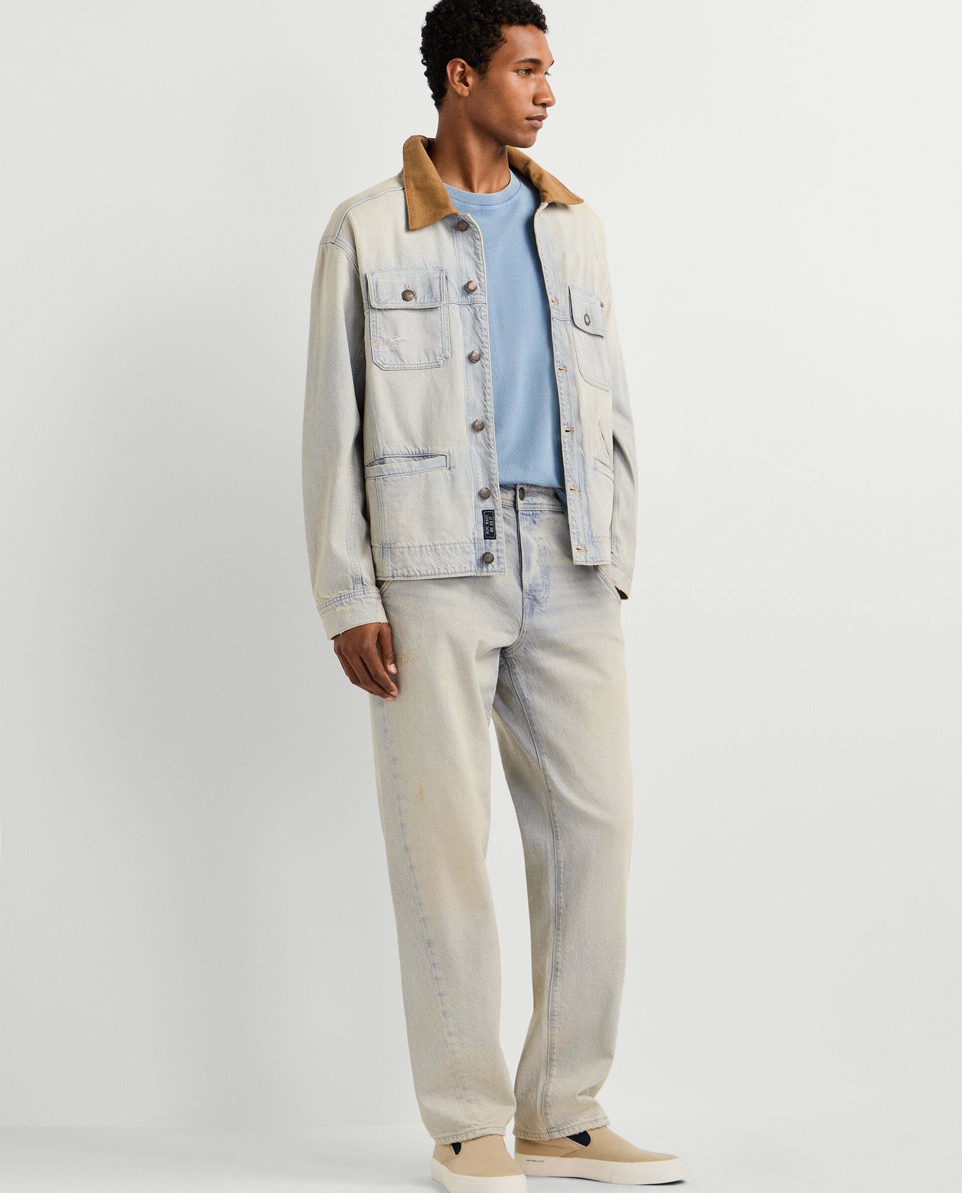 Imagen 7 de Vaquero de hombre fit loose tiro caído - Pepe Jeans - Gris Gris
