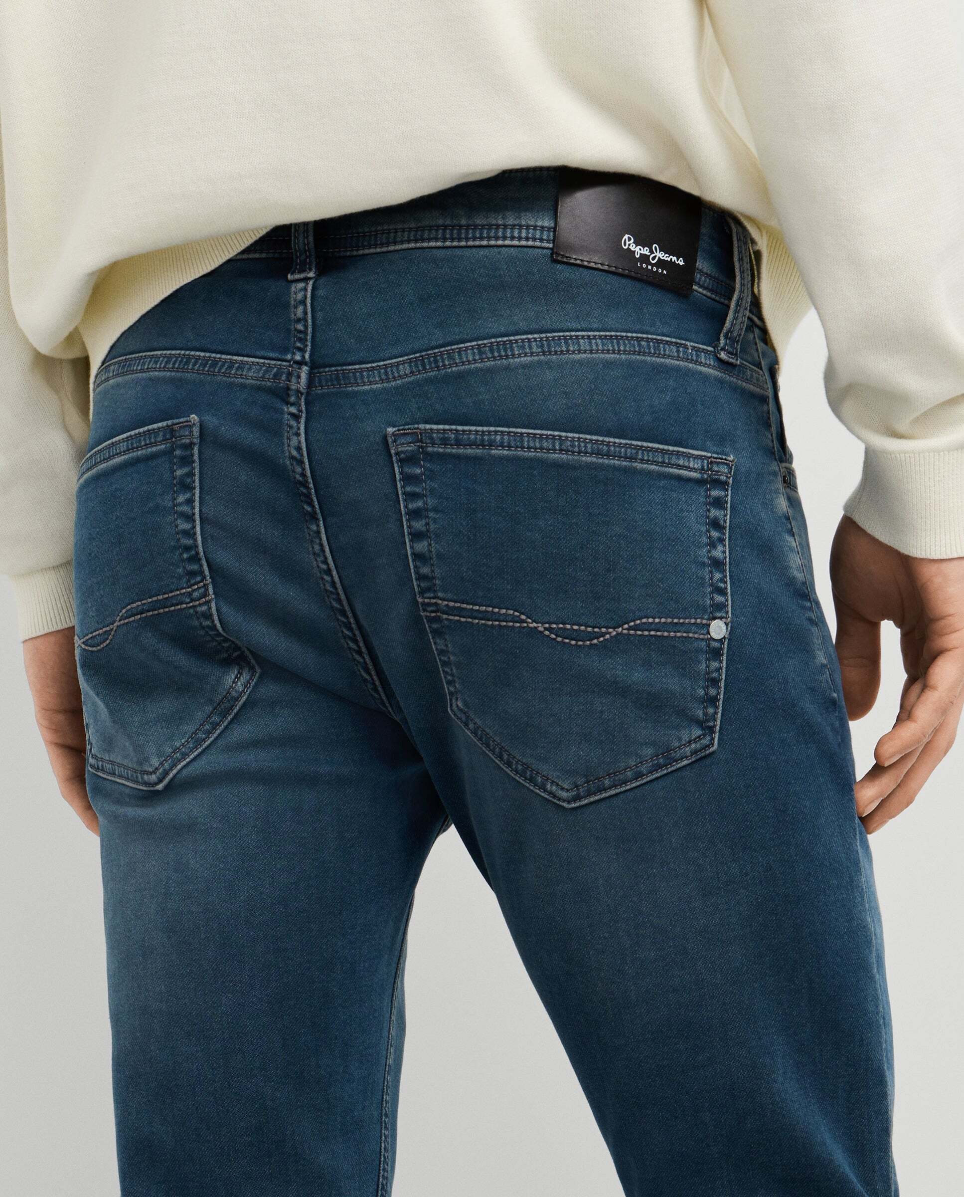 Vaquero de hombre fit slim tiro regular - Pepe Jeans - Azul oscuro Azul oscuro-5