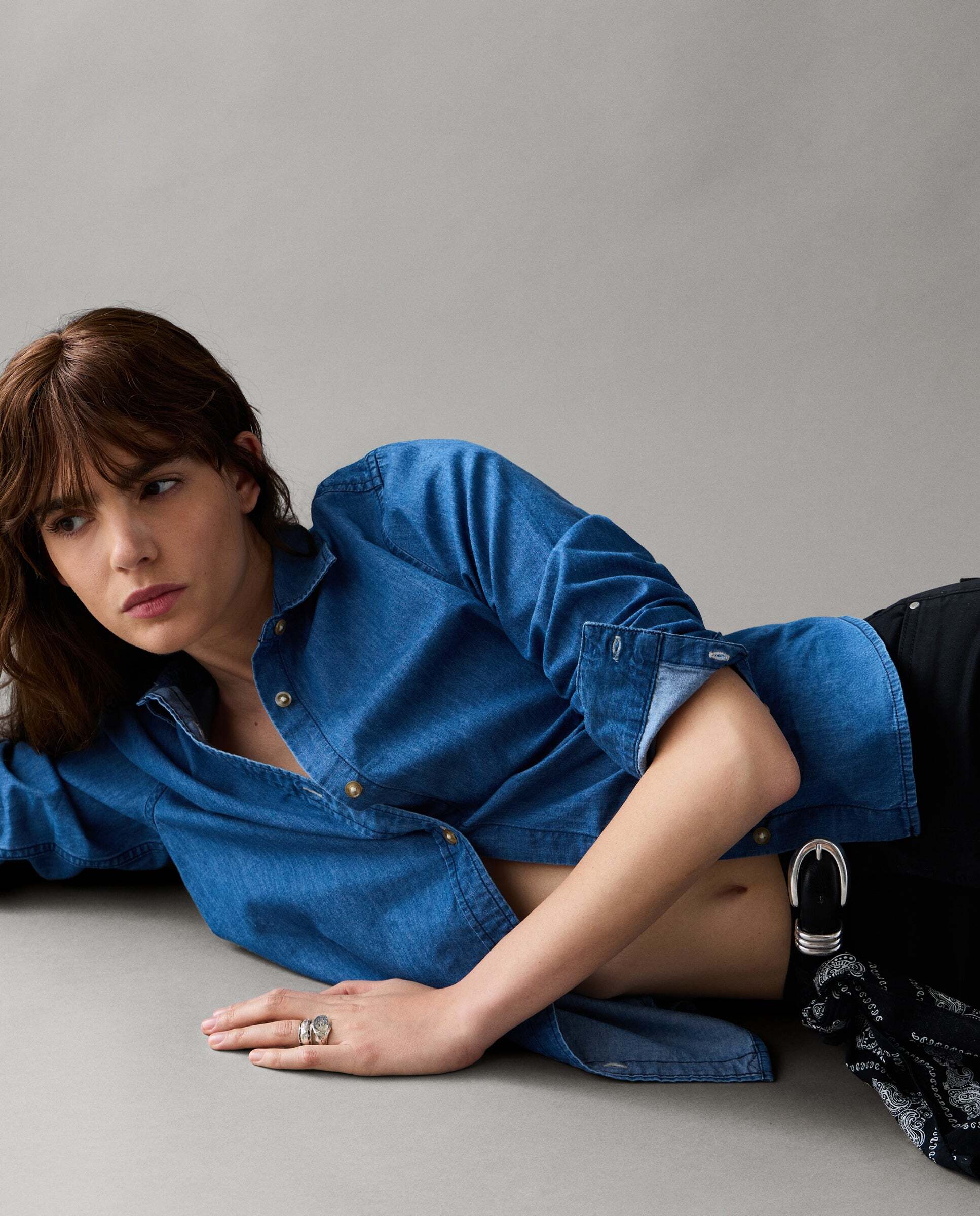 Camisa de mujer denim fit regular - Pepe Jeans - Azul denim Azul denim-1