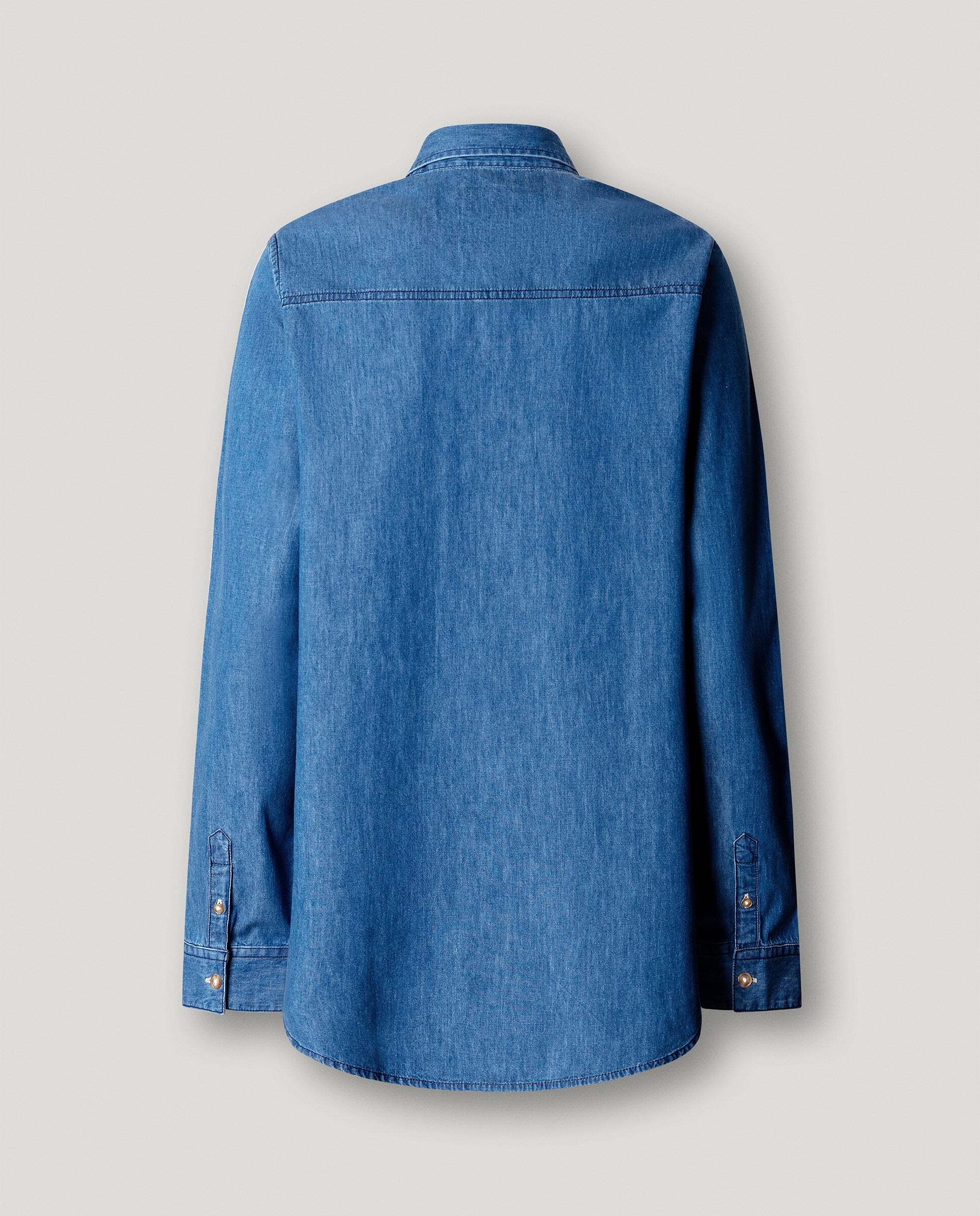 Camisa de mujer denim fit regular - Pepe Jeans - Azul denim Azul denim-5