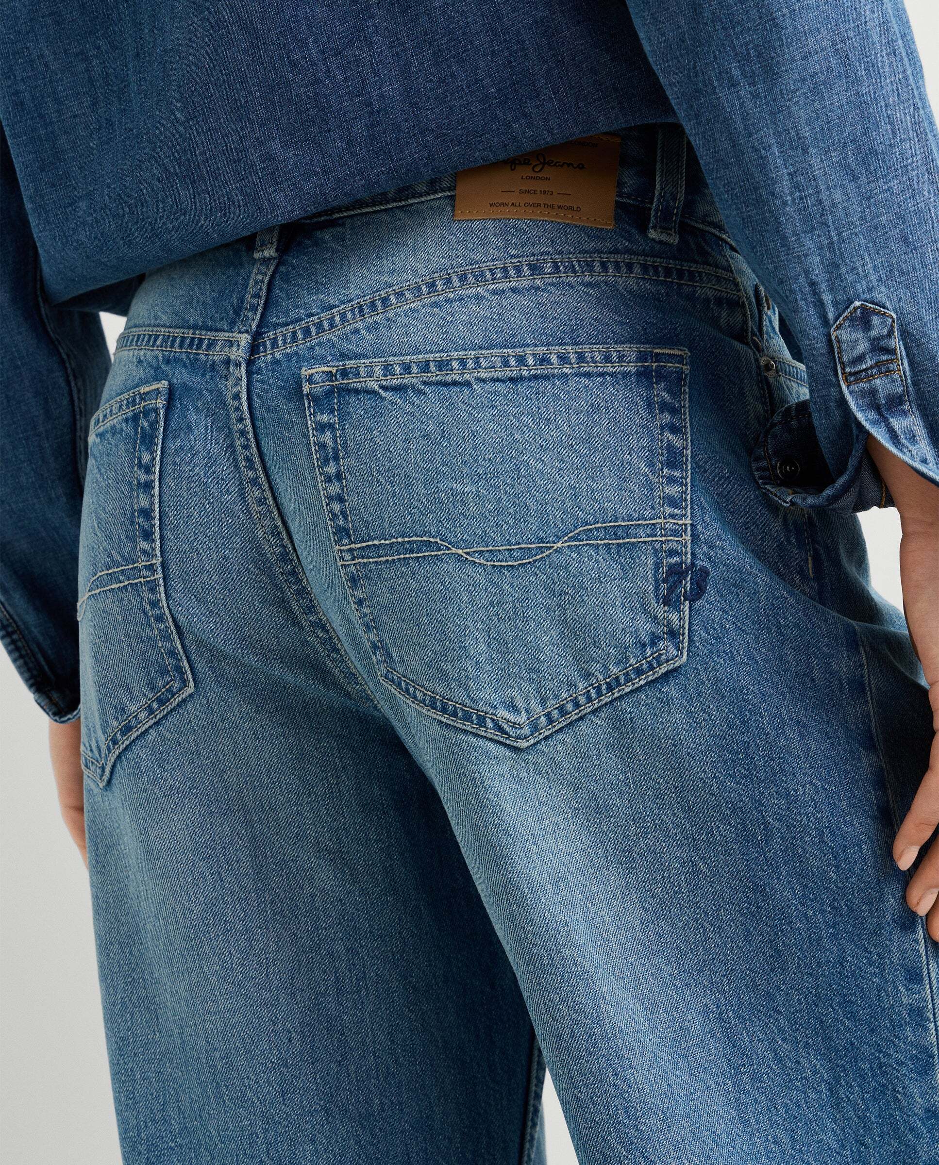 Vaquero de mujer fit wide tiro medio - Pepe Jeans - Azul Azul-5