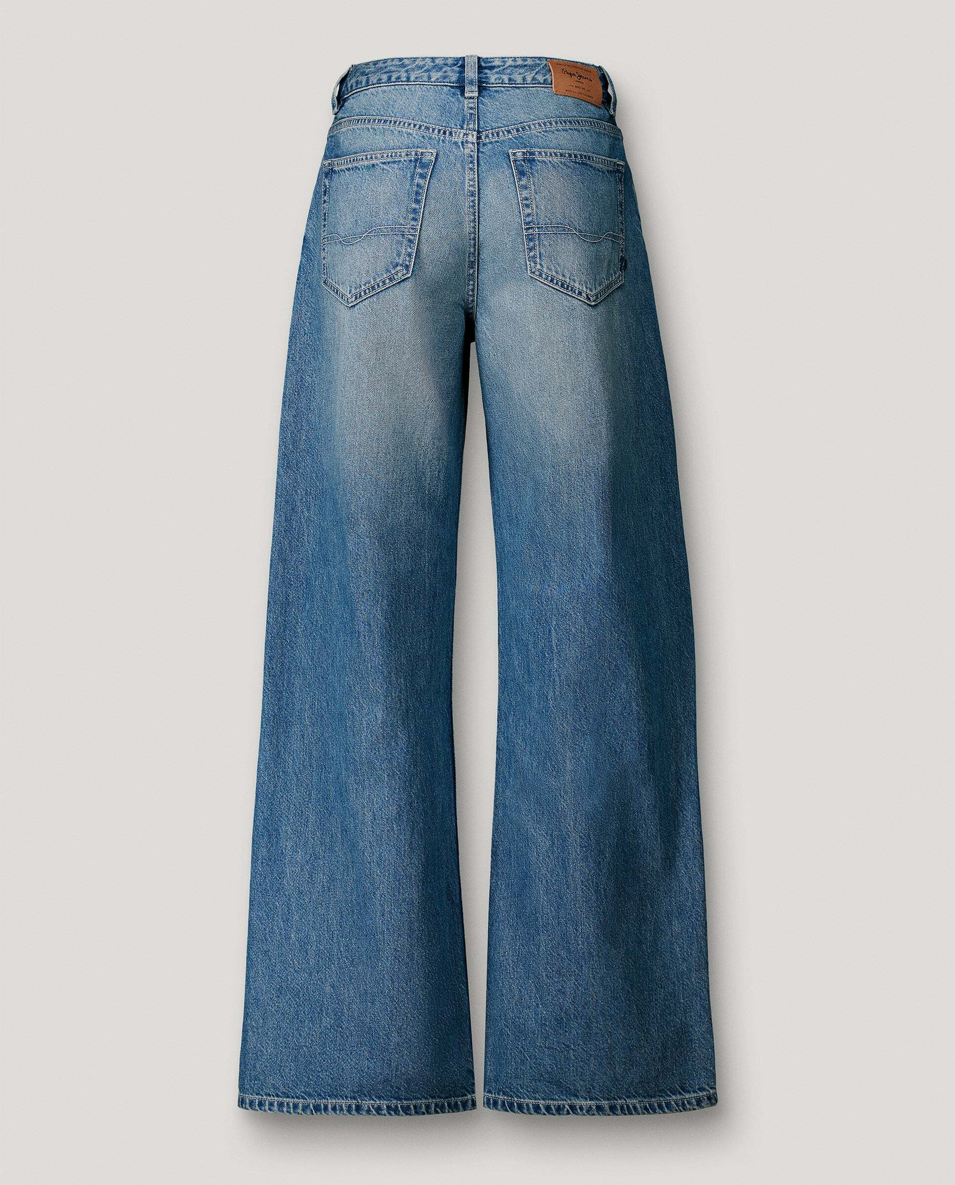 Vaquero de mujer fit wide tiro medio - Pepe Jeans - Azul Azul-8