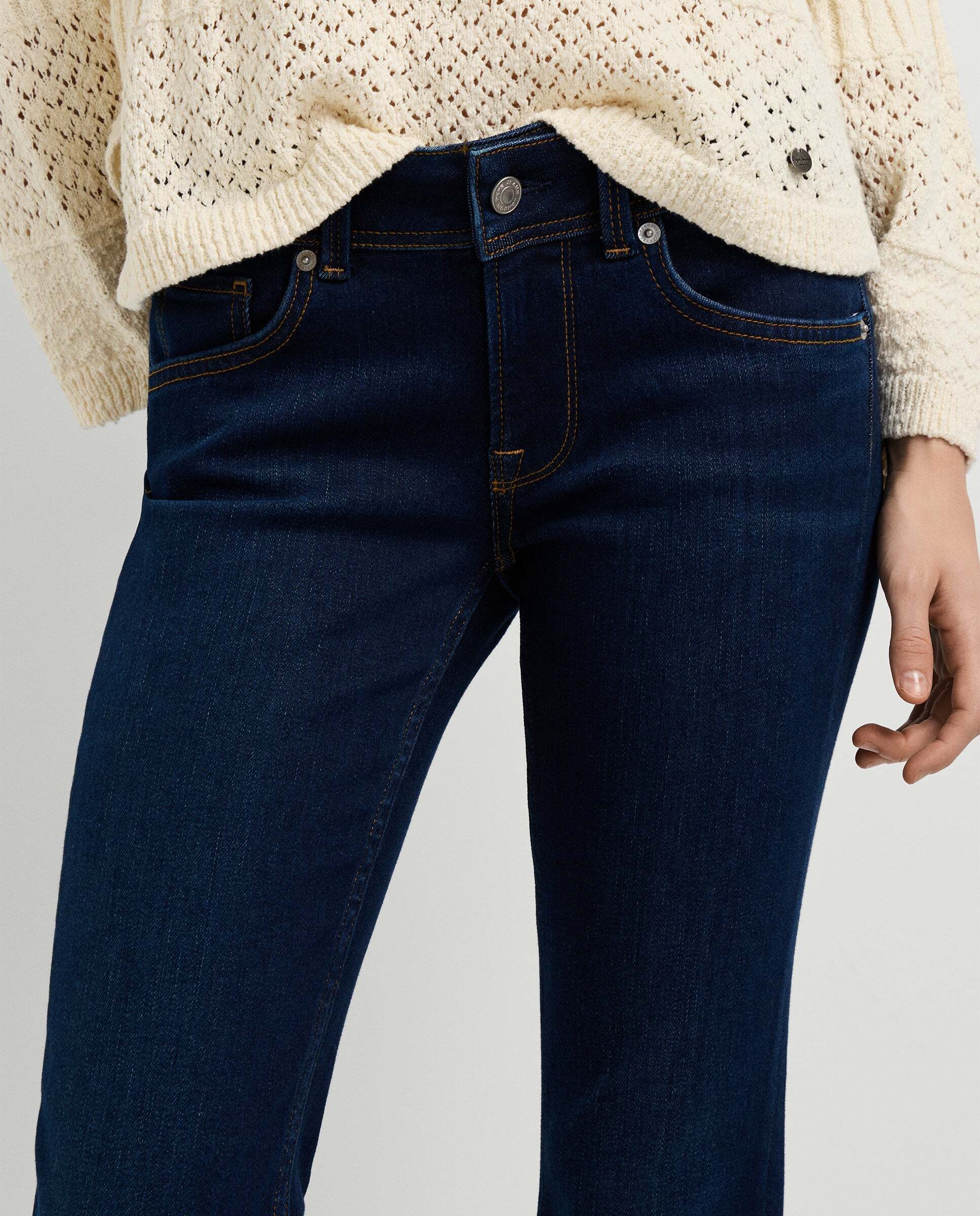 Imagen 5 de Vaquero de mujer fit flare tiro bajo - Pepe Jeans - Azul oscuro Azul oscuro