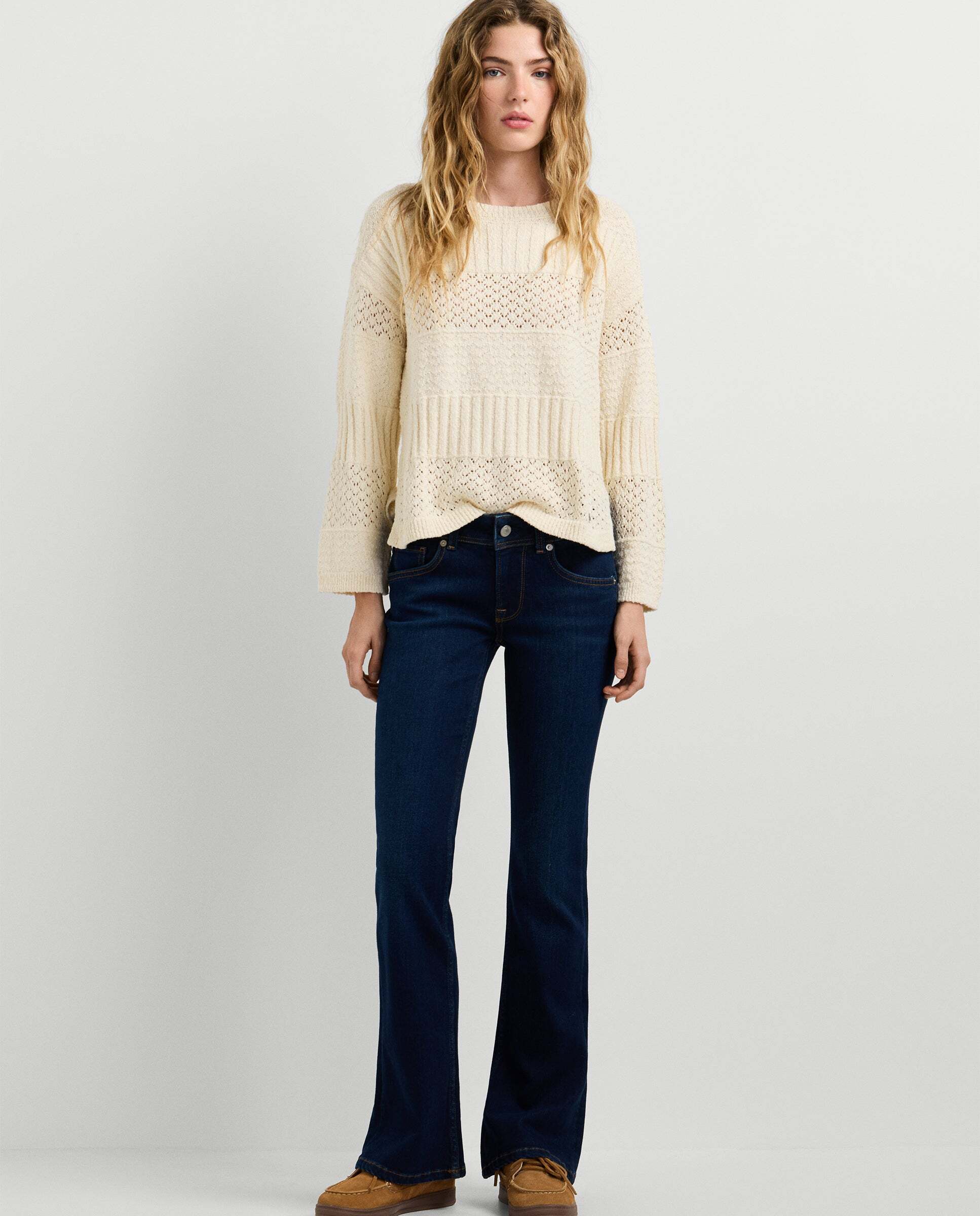 Pepe Jeans - Vaquero de mujer fit flare y tiro bajo - pimlico.