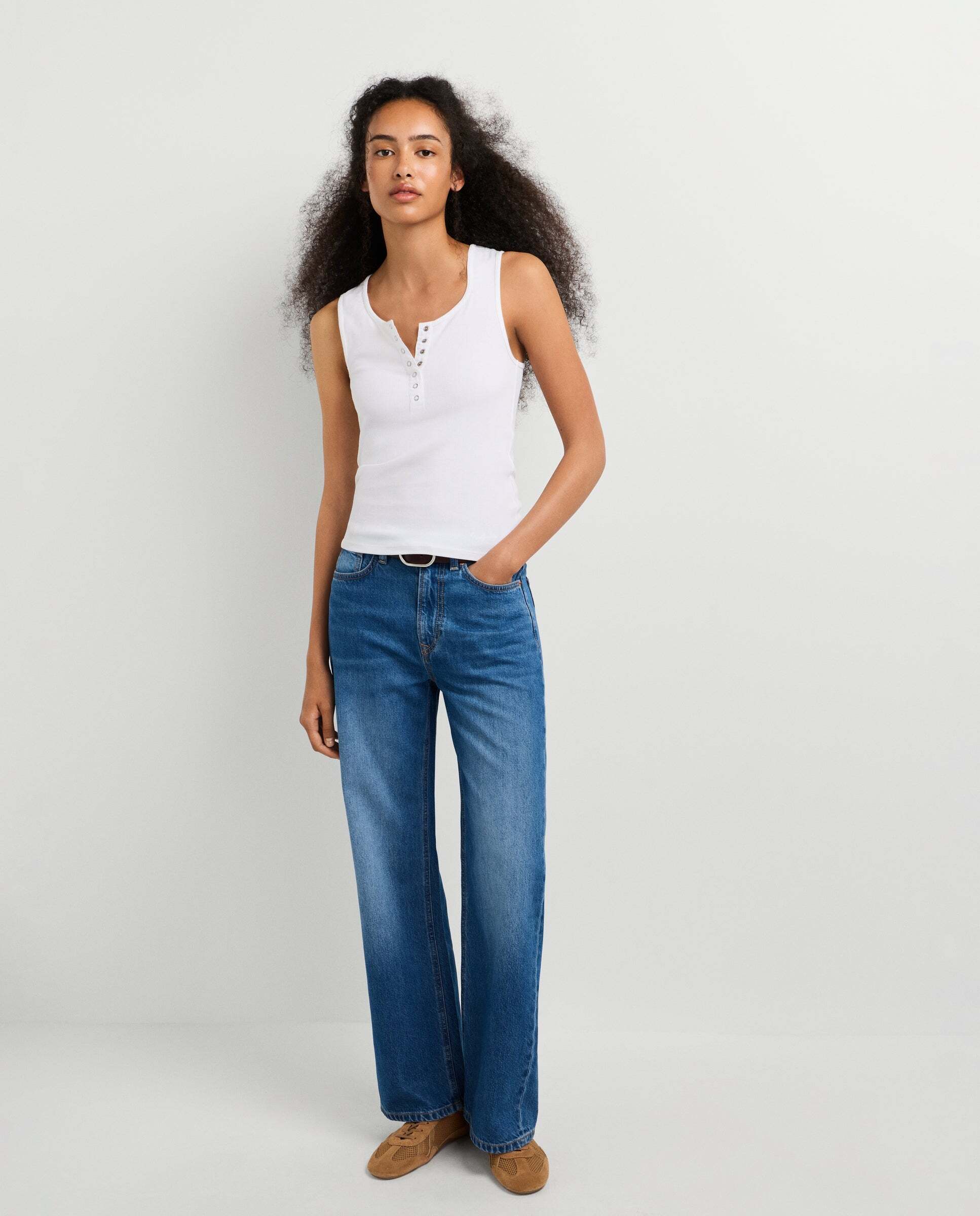 Vaquero de mujer fit recto y tiro alto - Pepe Jeans - lexa - Azul Azul-3