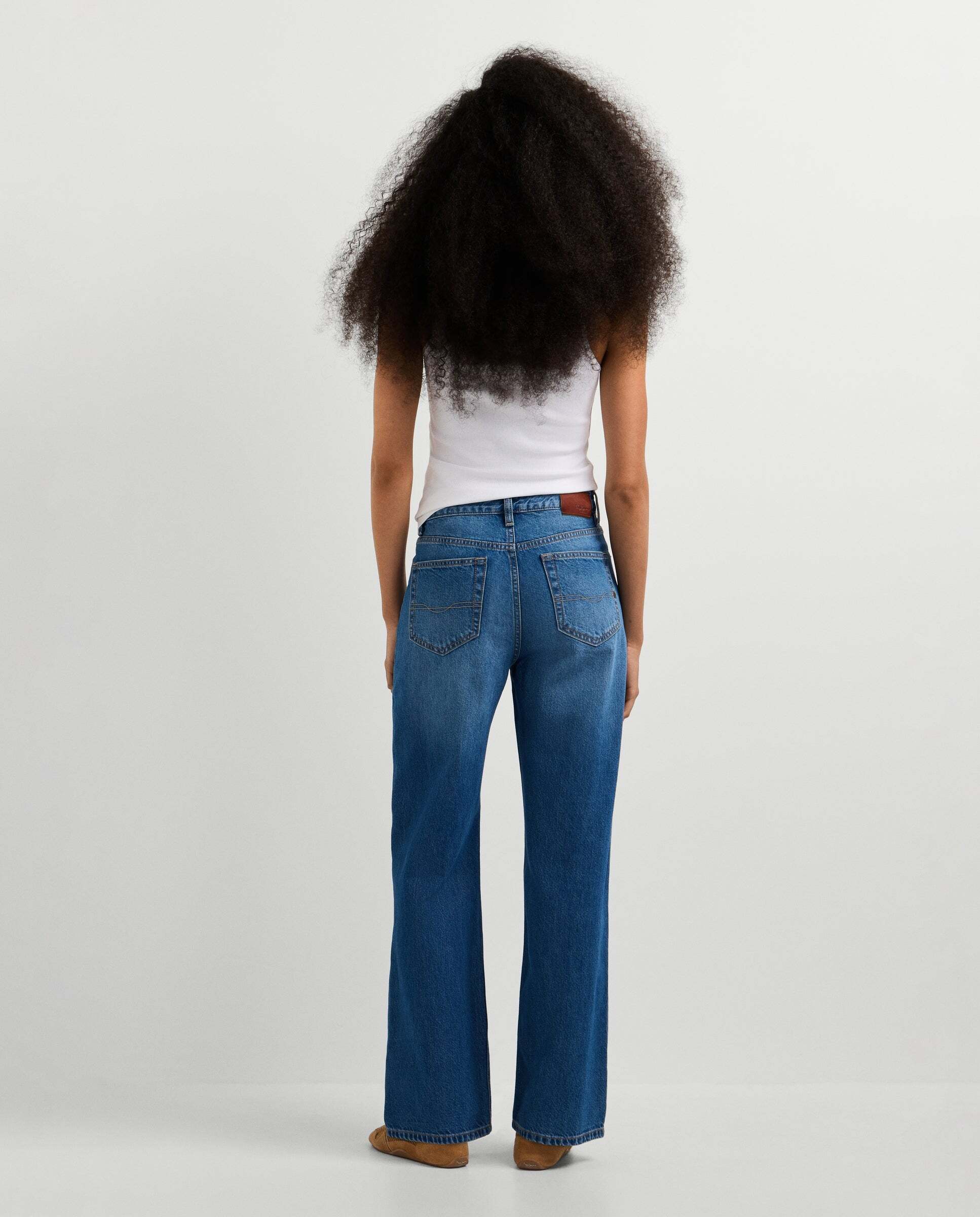 Vaquero de mujer fit recto y tiro alto - Pepe Jeans - lexa - Azul Azul-4