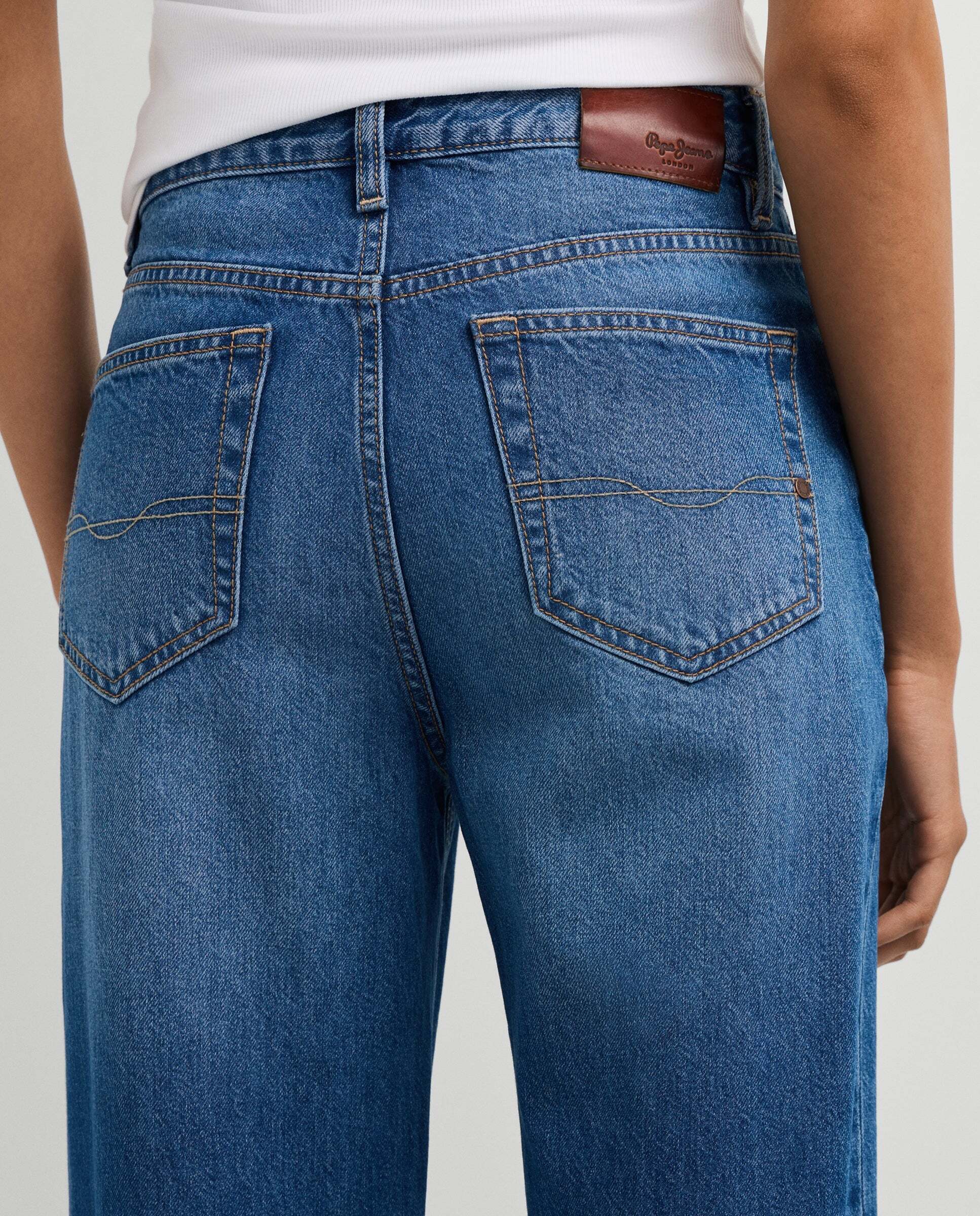 Vaquero de mujer fit recto y tiro alto - Pepe Jeans - lexa - Azul Azul-6
