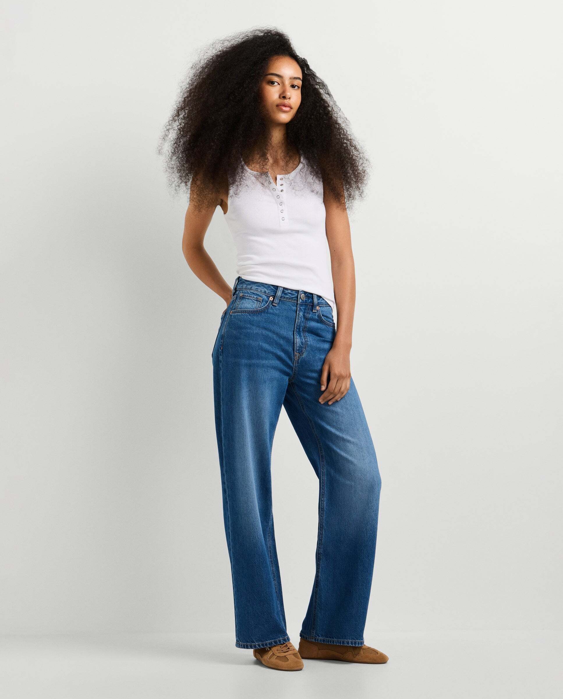 Vaquero de mujer fit recto y tiro alto - Pepe Jeans - lexa - Azul Azul-7