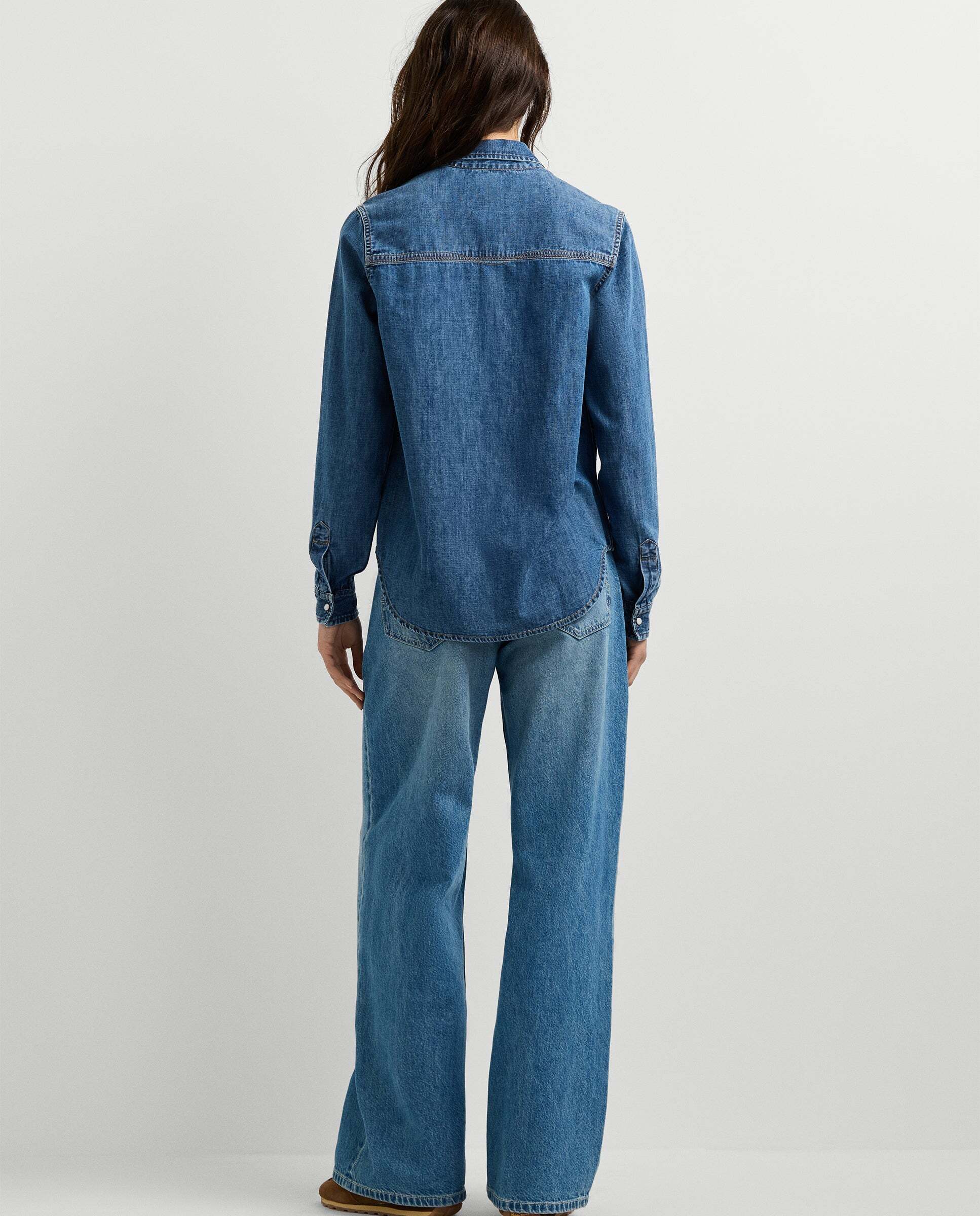 Imagen 3 de Camisa vaquera de mujer fit regular - Pepe Jeans - Azul denim Azul denim