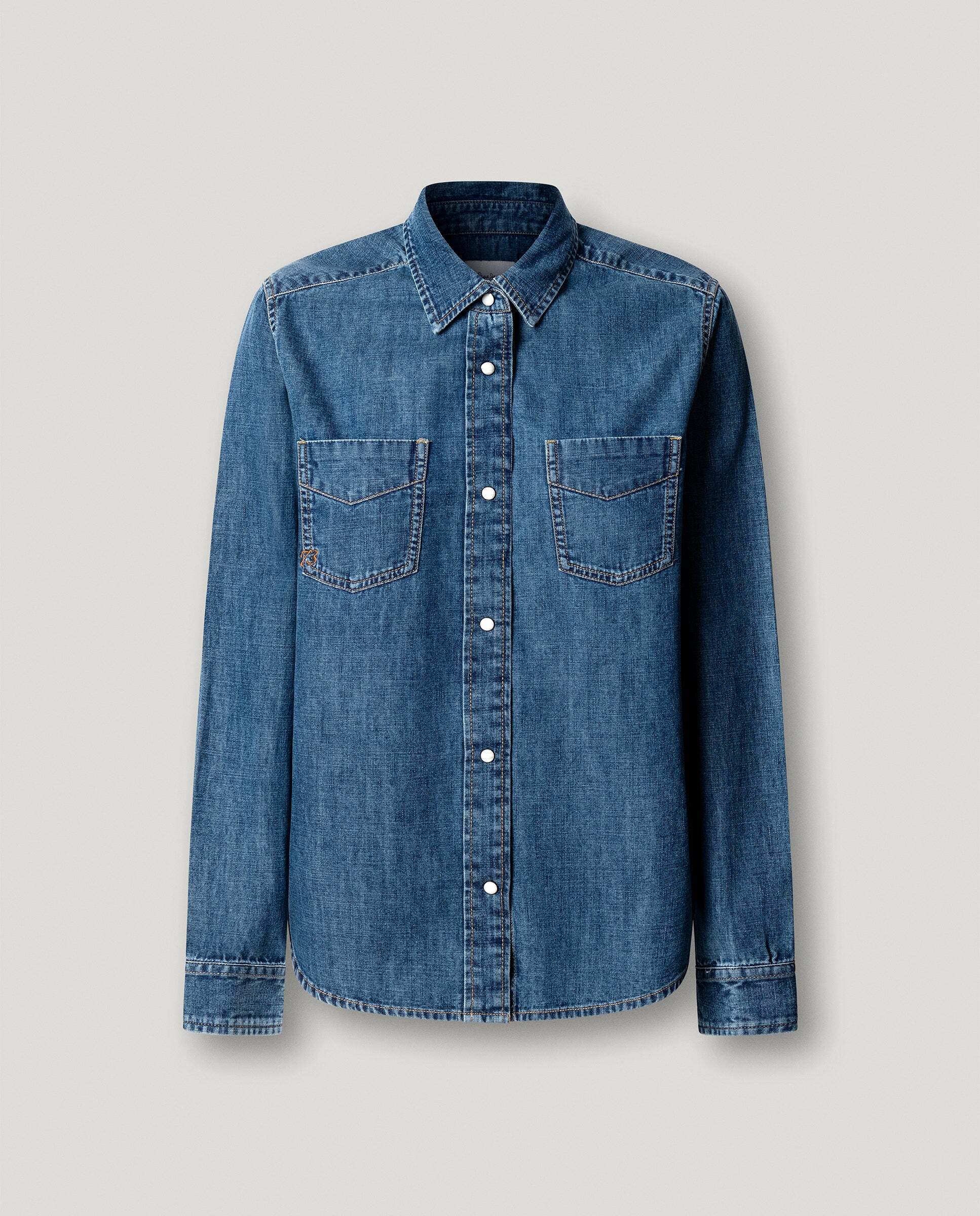 Imagen 9 de Camisa vaquera de mujer fit regular - Pepe Jeans - Azul denim Azul denim