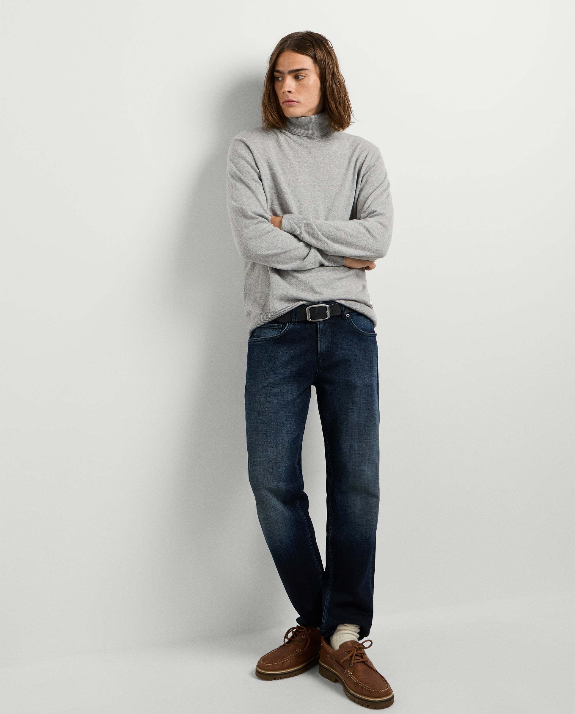 Vaquero de hombre fit recto tiro regular - Pepe Jeans - Azul oscuro Azul oscuro-1