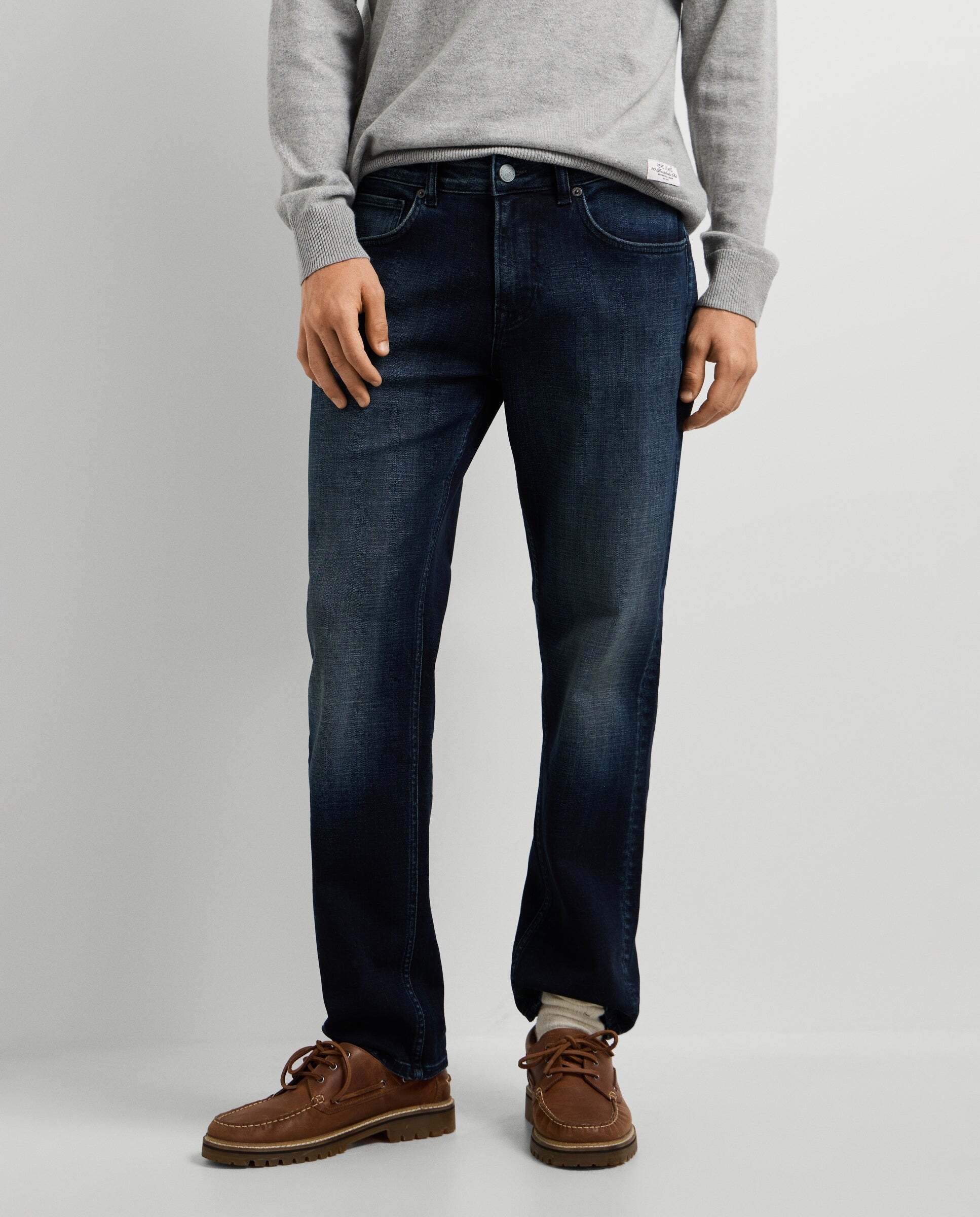 Vaquero de hombre fit recto tiro regular - Pepe Jeans - Azul oscuro Azul oscuro-2