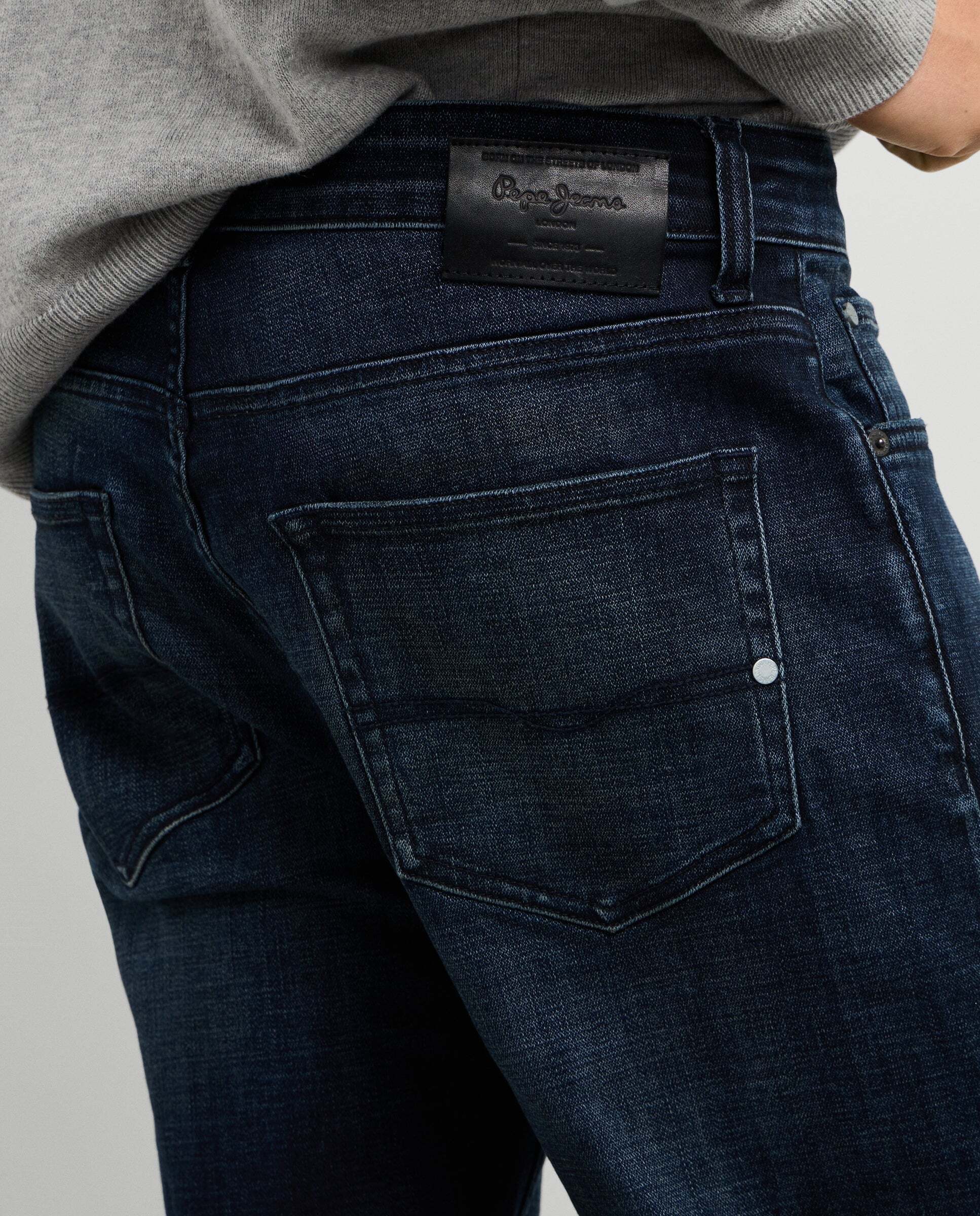 Vaquero de hombre fit recto tiro regular - Pepe Jeans - Azul oscuro Azul oscuro-4