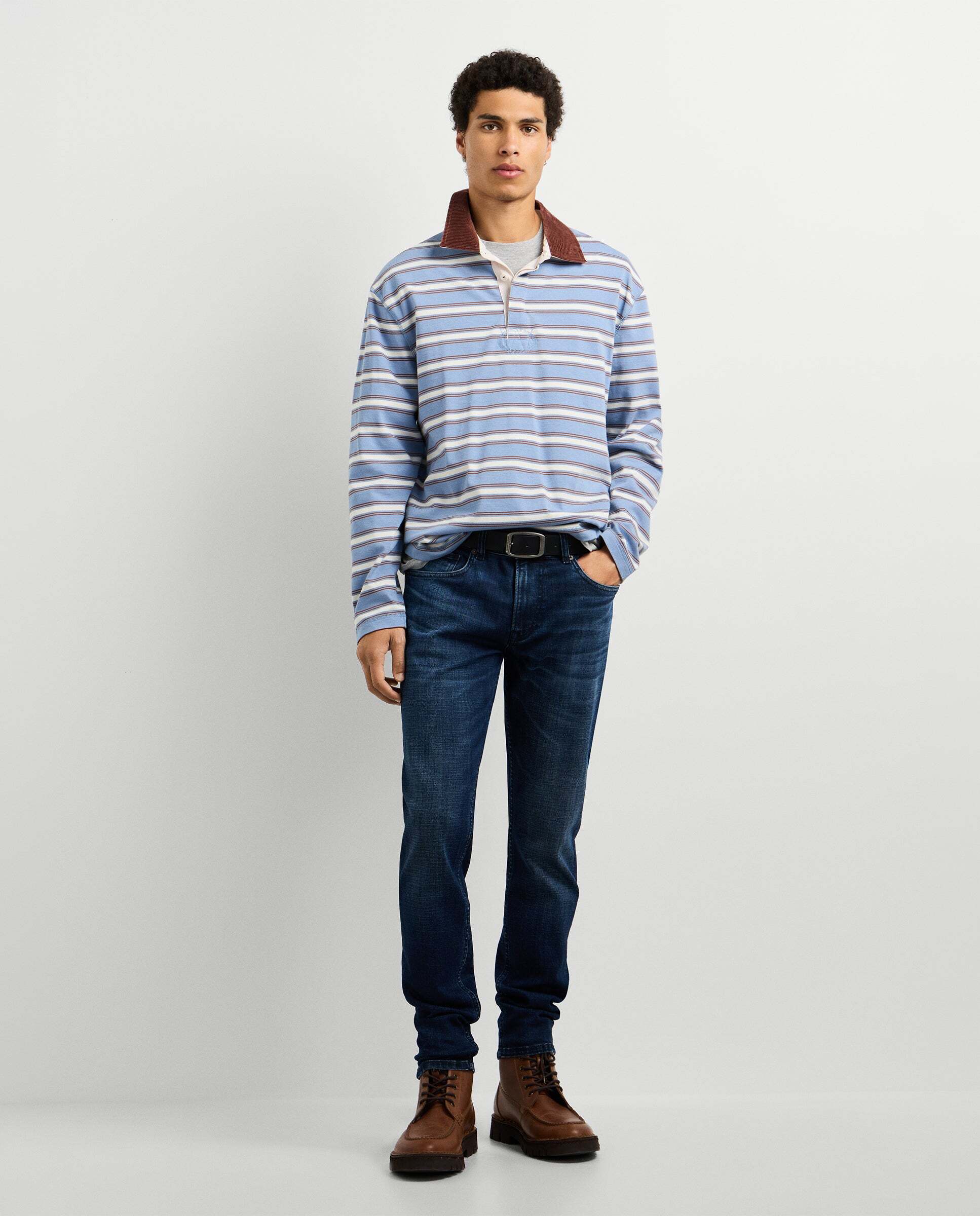 Vaquero de hombre fit taper tiro regular - Pepe Jeans - Azul oscuro Azul oscuro-1