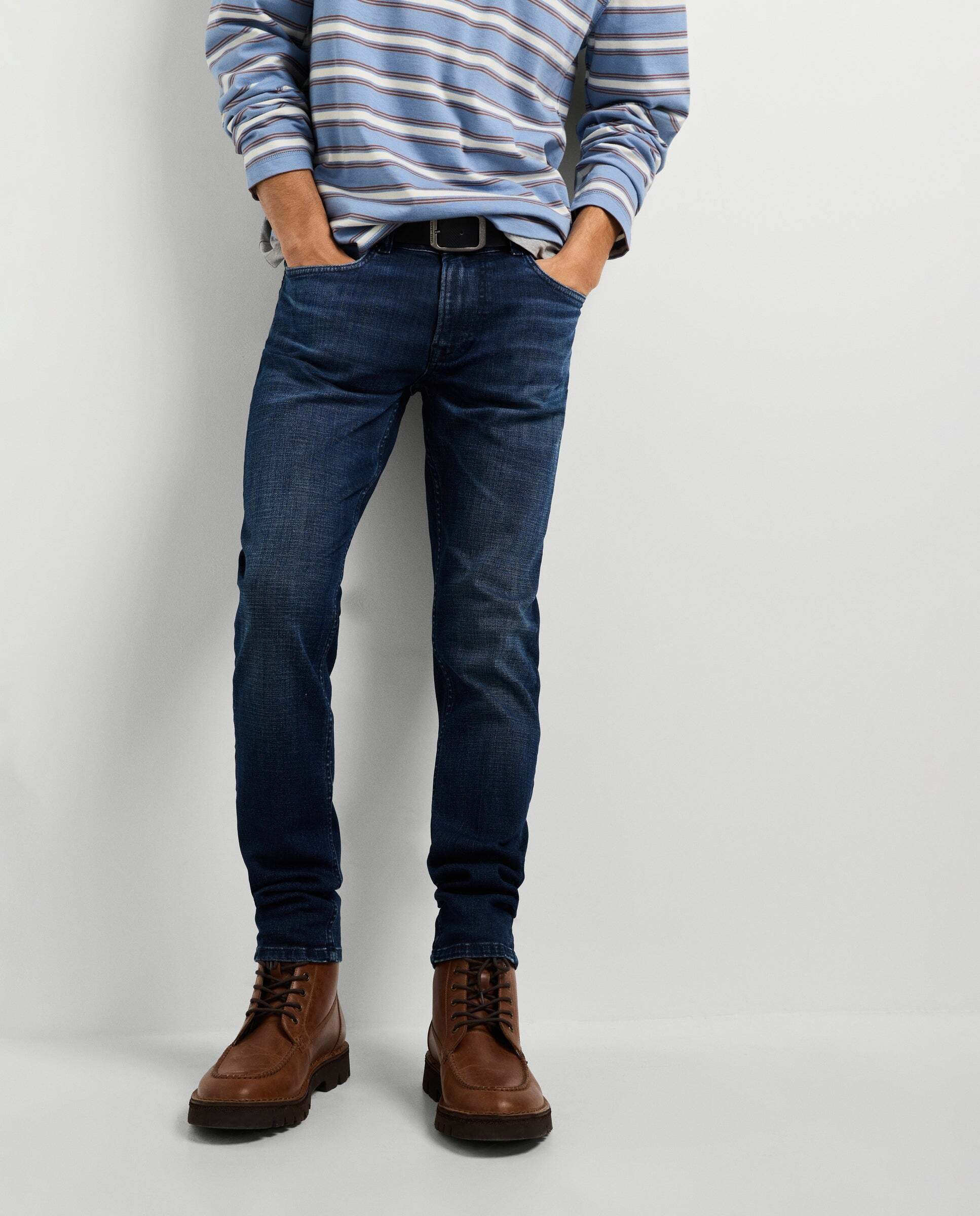 Vaquero de hombre fit taper tiro regular - Pepe Jeans - Azul oscuro Azul oscuro-2