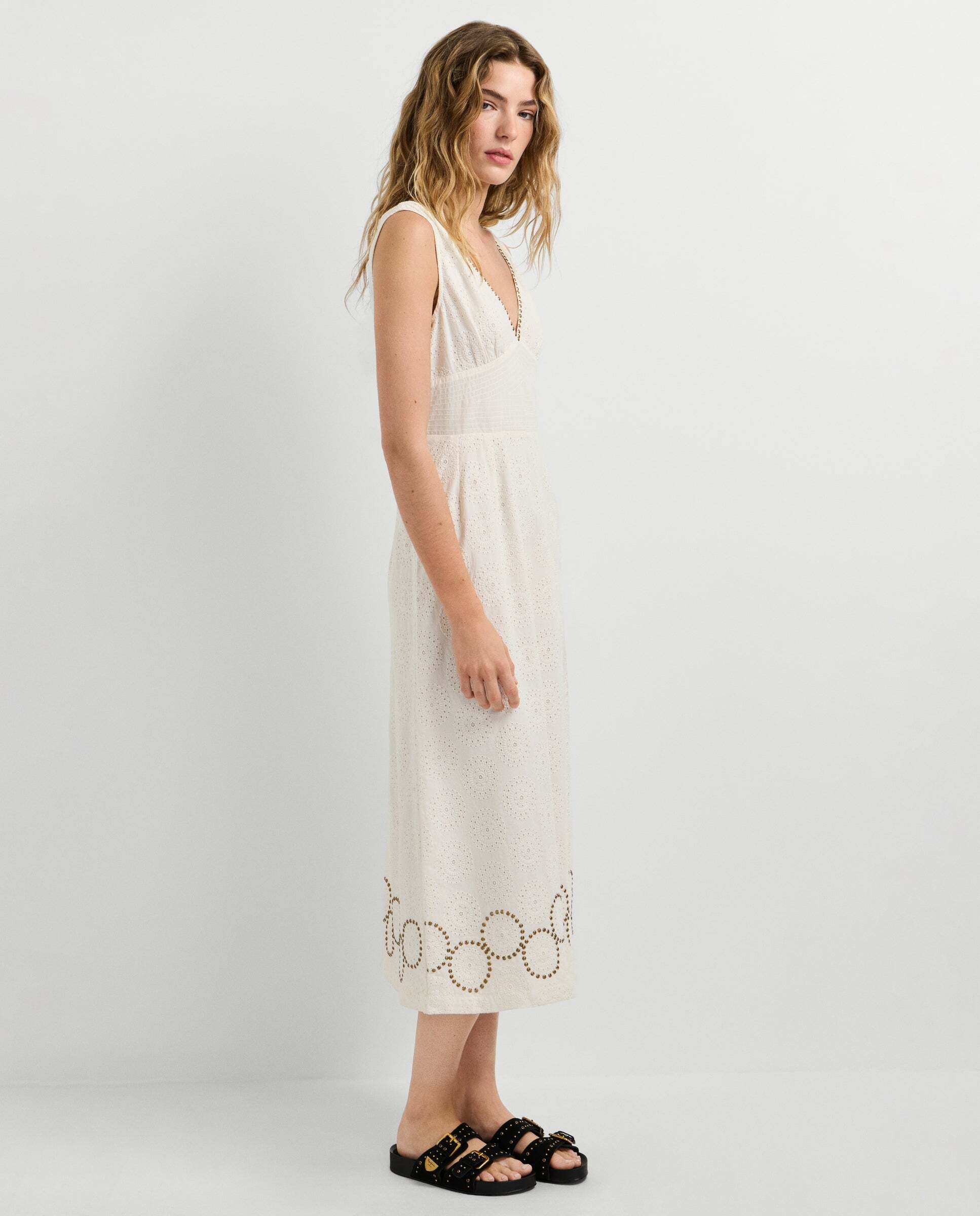 Imagen 6 de Vestido largo de mujer con detalles calados - Pepe Jeans - Blanco Blanco