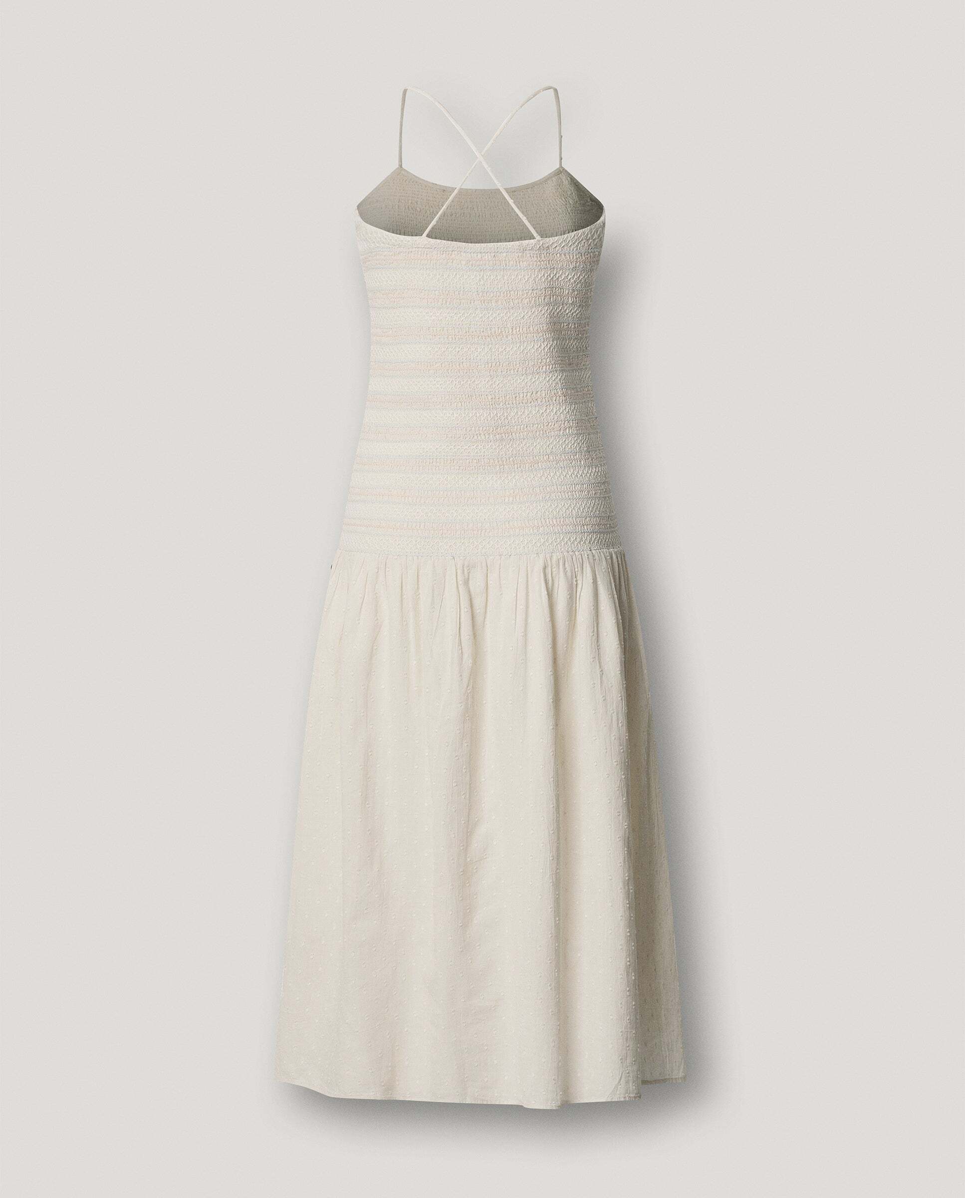 Vestido midi de mujer de tirantes - Pepe Jeans - Blanco Blanco-9