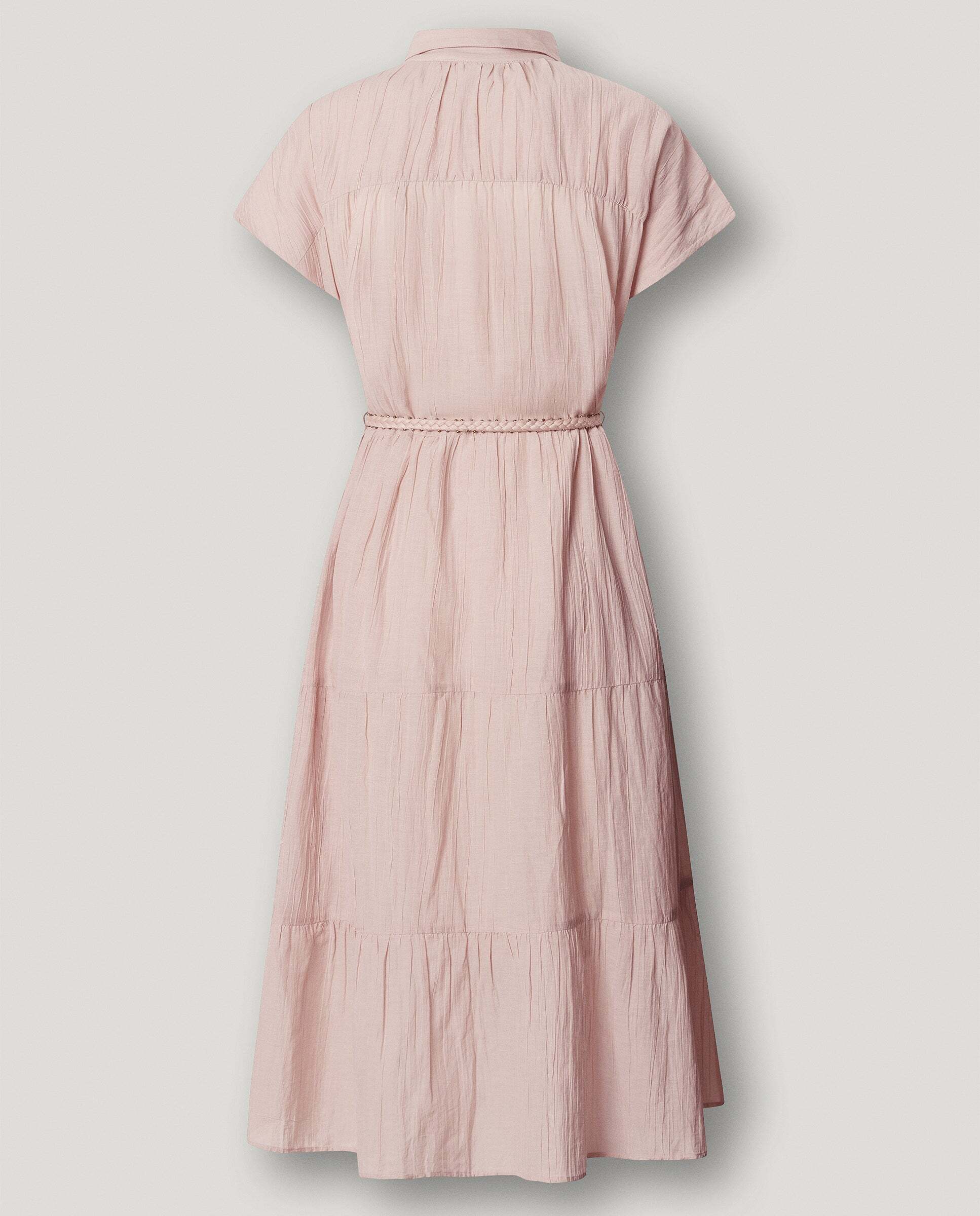 Vestido midi de mujer cuello camisero - Pepe Jeans - Rosa Rosa-8