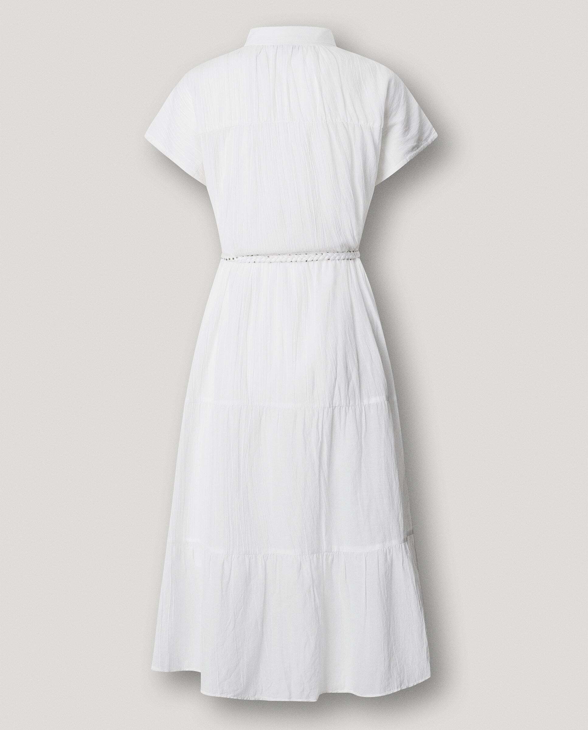 Vestido midi de mujer cuello camisero - Pepe Jeans - Blanco Blanco-9