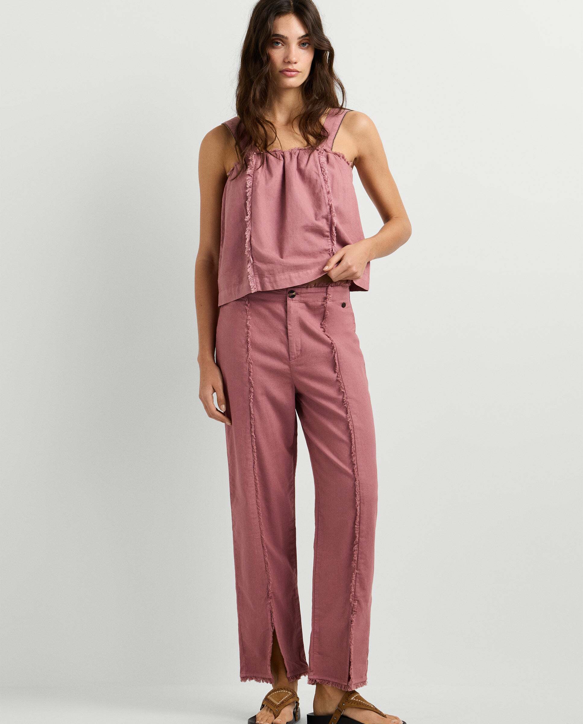 Pepe Jeans - Pantalón de mujer recto con lino.