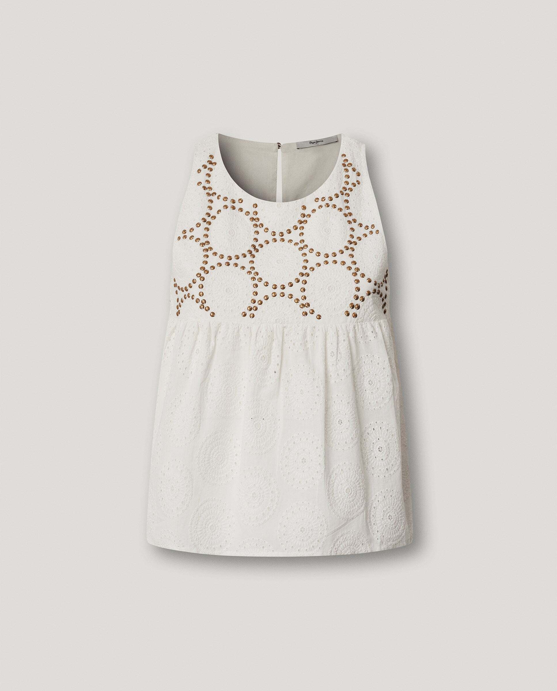 Imagen 9 de Blusa de mujer con detalles calados - Pepe Jeans - Blanco Blanco