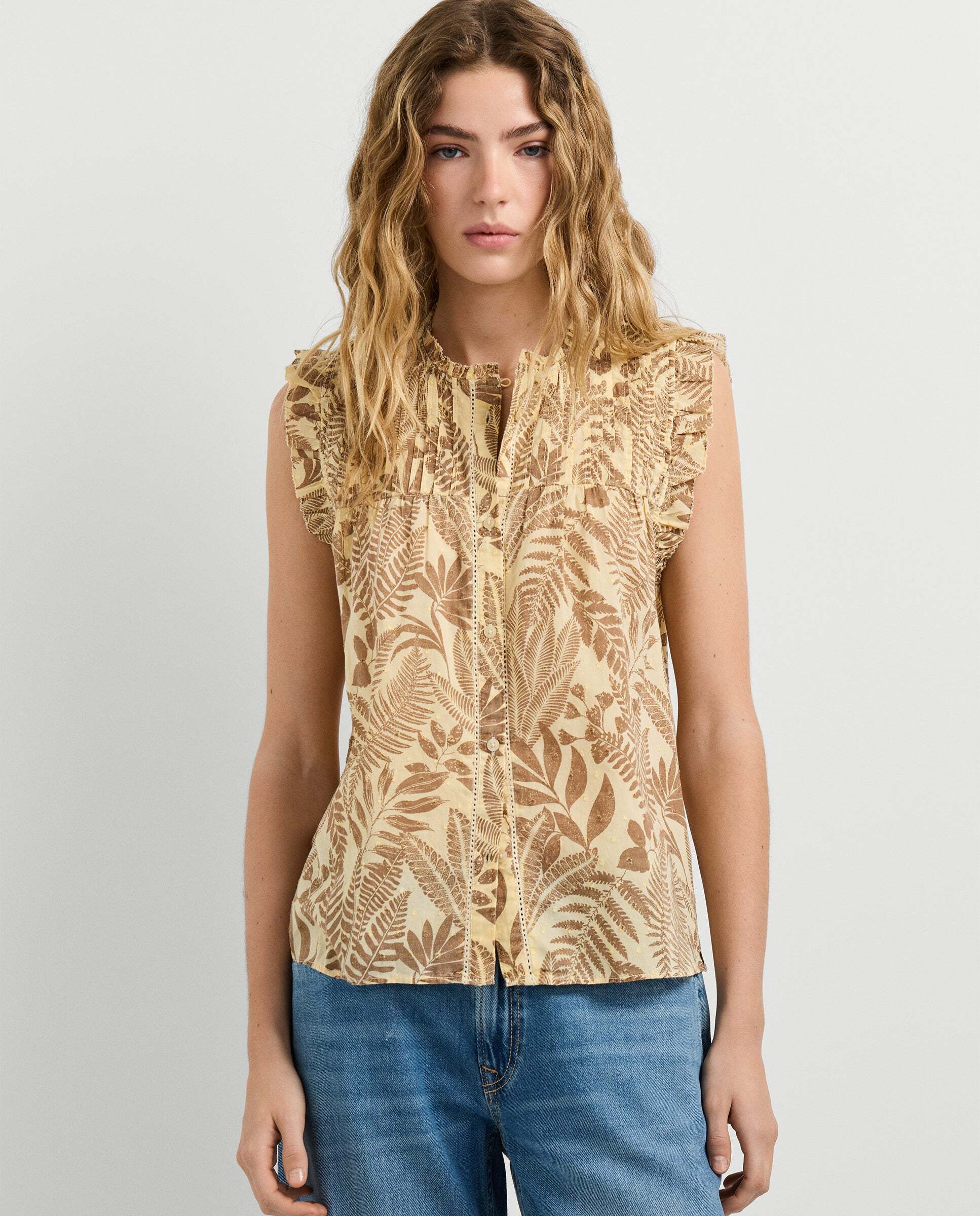 Imagen 1 de Blusa de mujer estampado floral - Pepe Jeans - Marrón Marrón